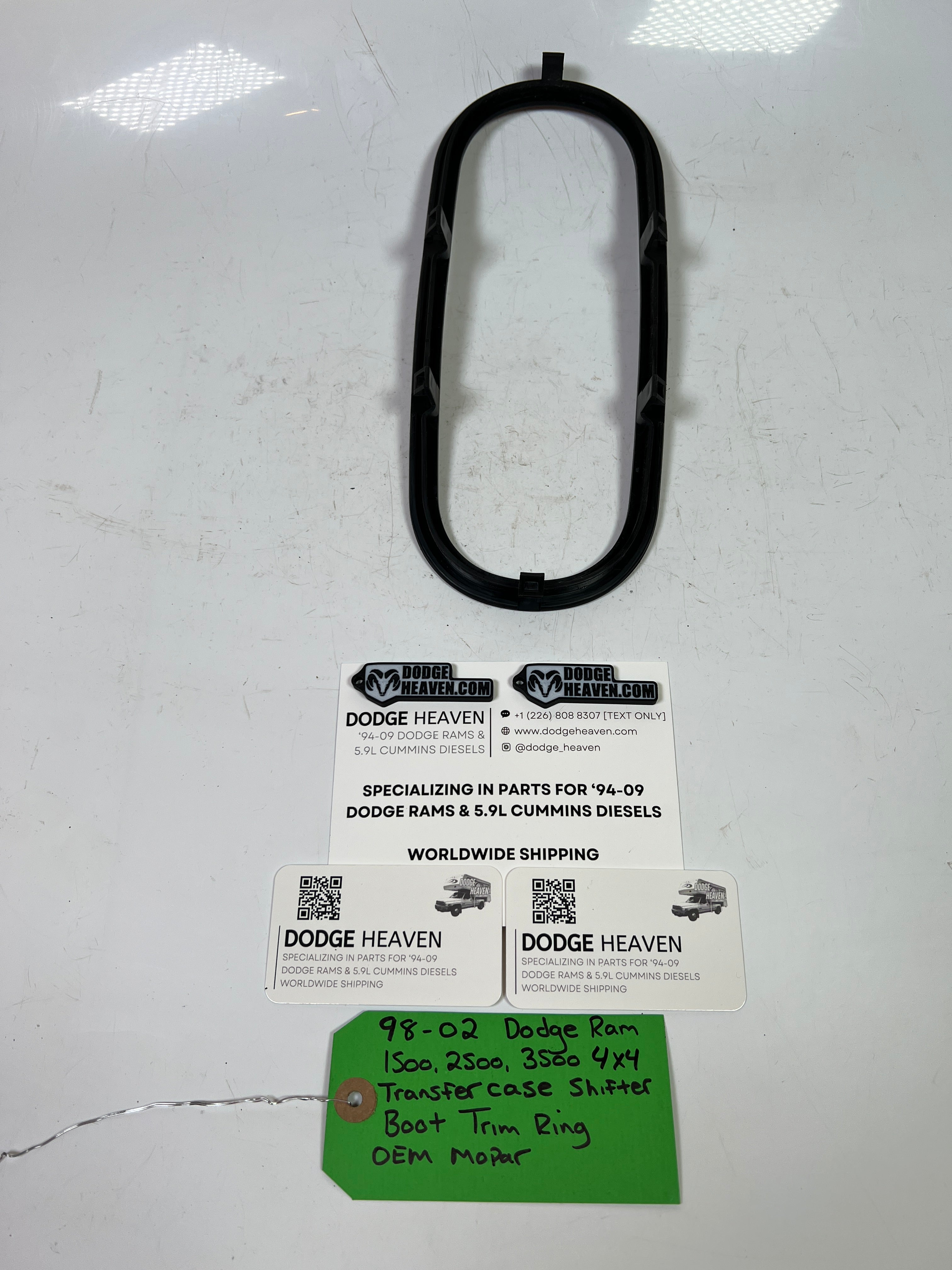 1998-2002 Dodge Ram 1500-3500 4x4 Transfer Case Shifter Boot Trim Ring