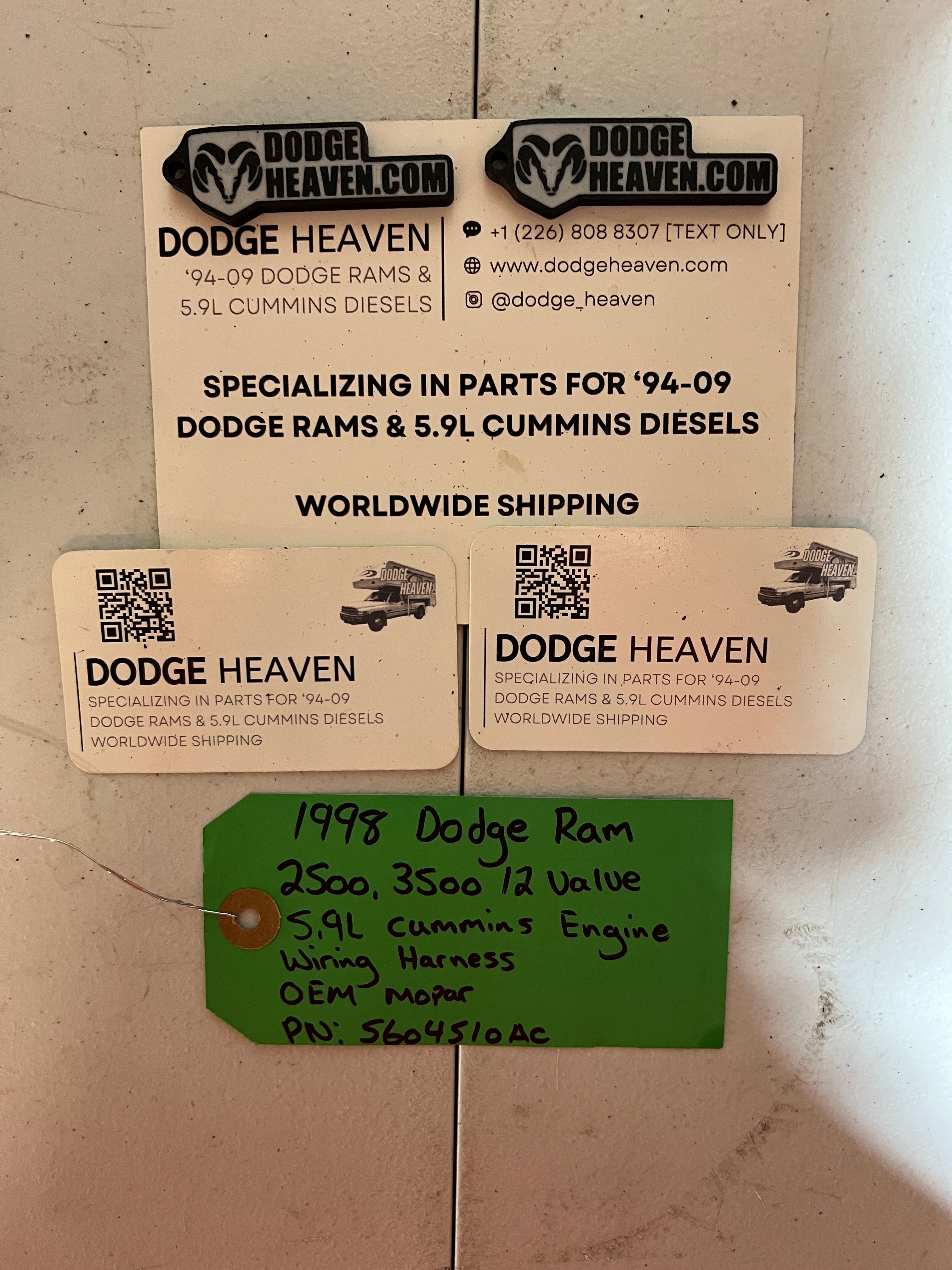 1998-1998 Dodge Ram 2500 3500 12 Valve 5.9L Cummins Engine Bay Wiring Harness