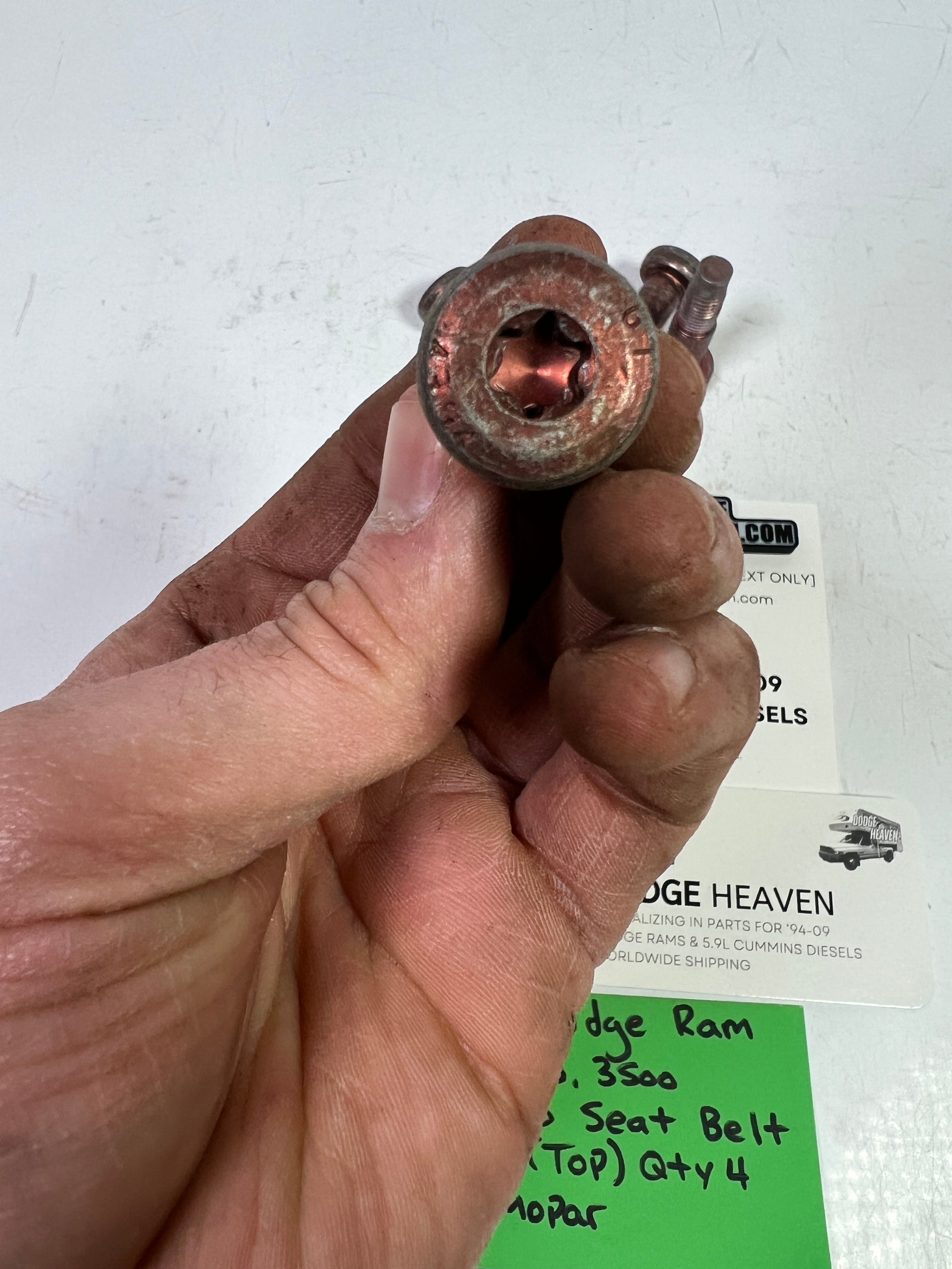 1994-1997 Dodge Ram 1500-3500 Club Cab Seat Belt Bolts (Top) Qty 4