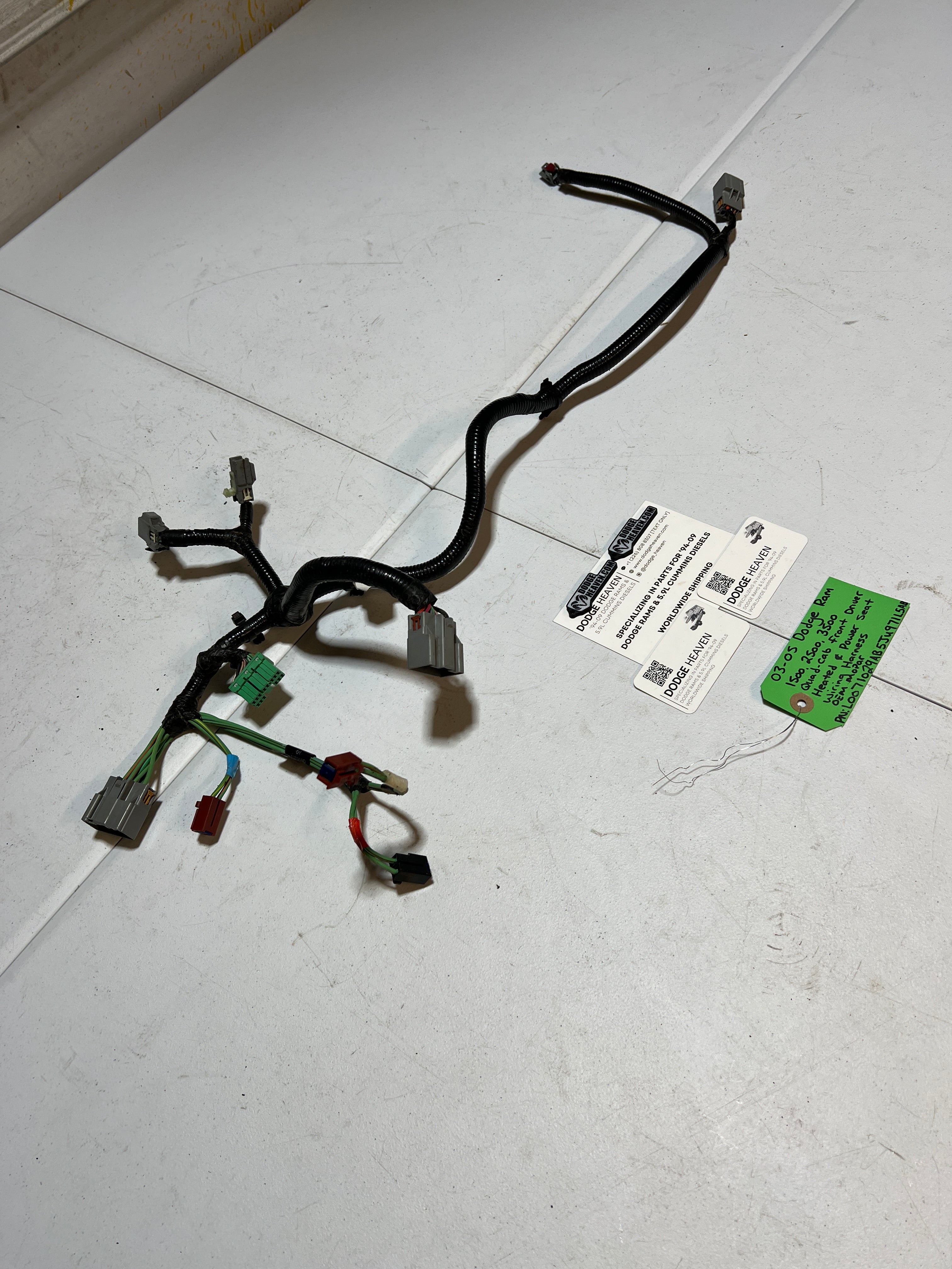 2003-2005 Dodge Ram 1500-3500 Driver Heated Seat Wiring Harness