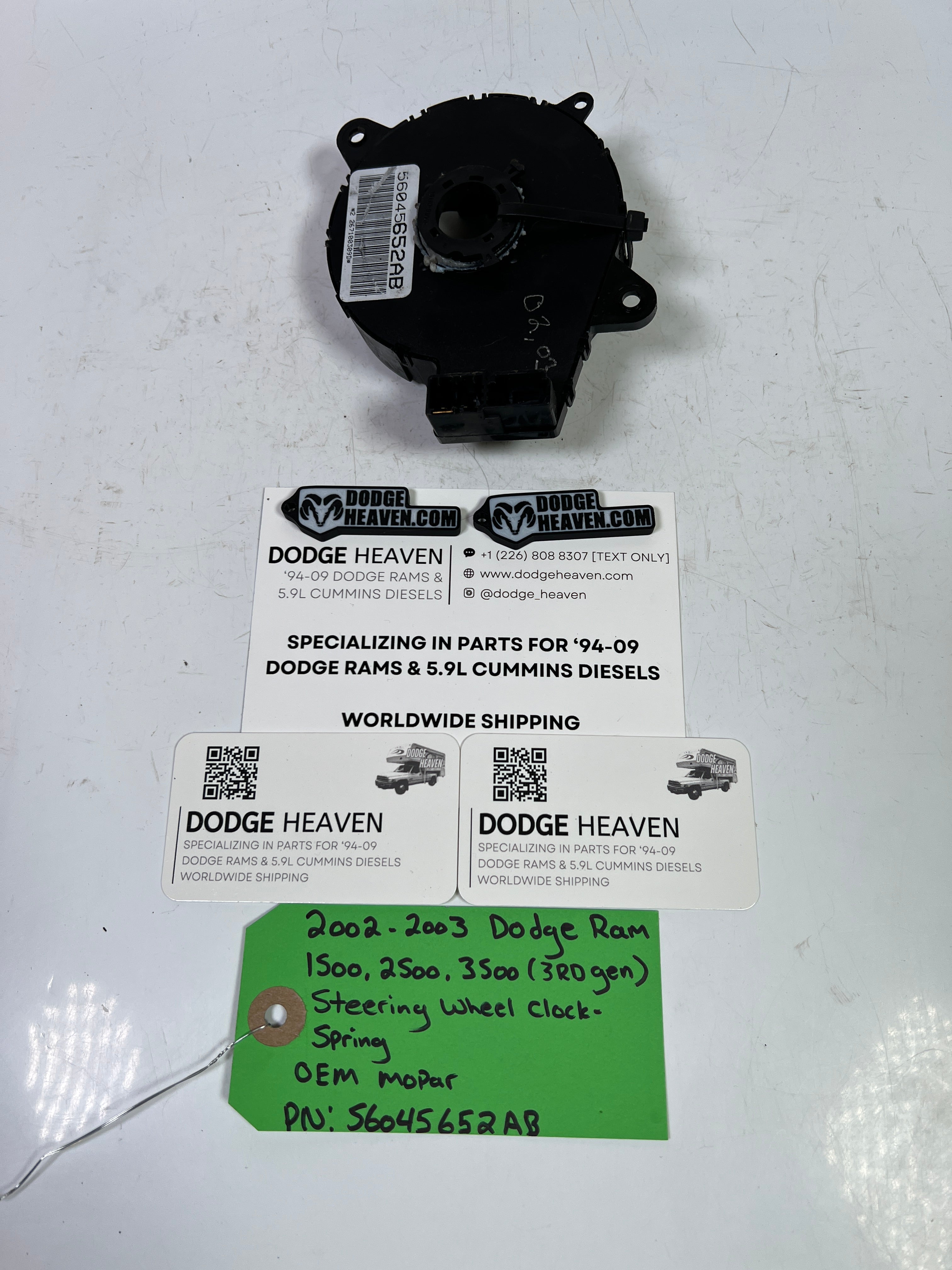 2002-2003 Dodge Ram 1500-3500 Steering Wheel Clock Spring