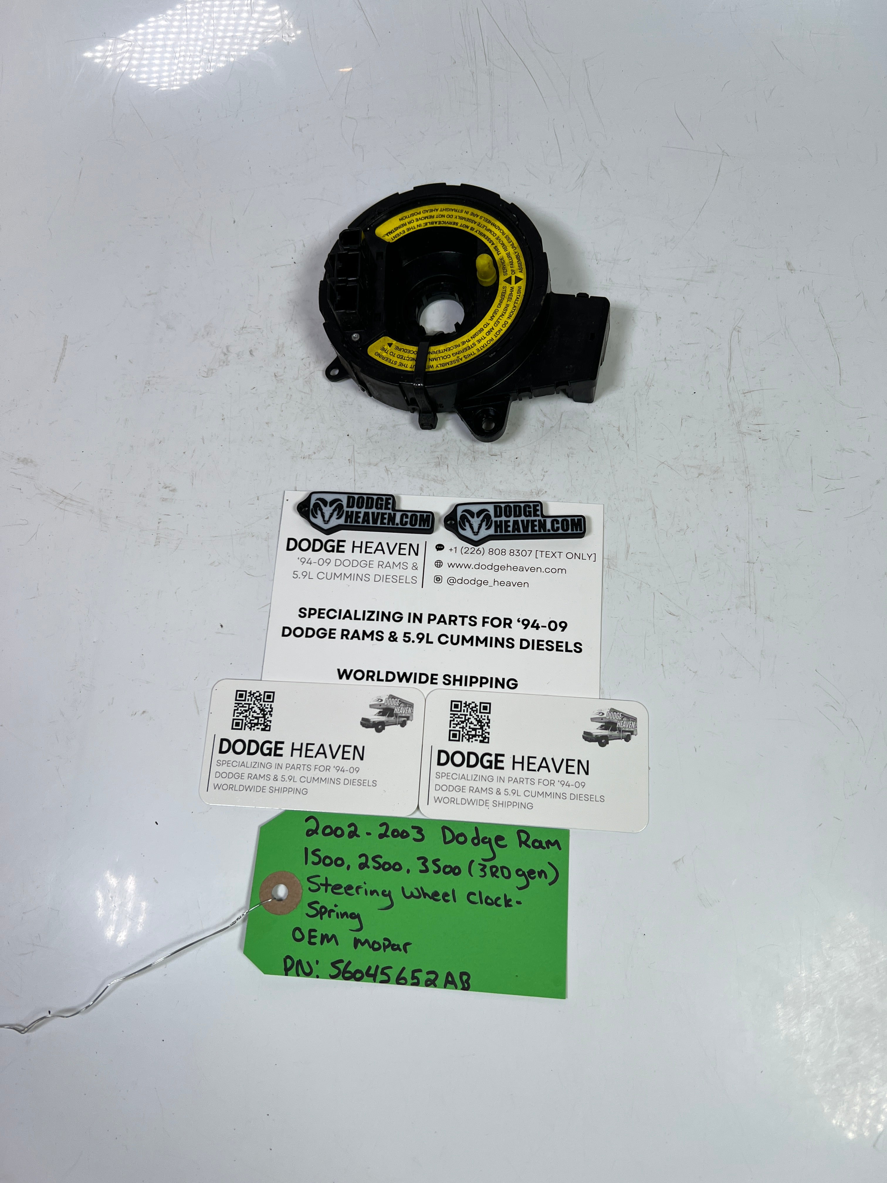 2002-2003 Dodge Ram 1500-3500 Steering Wheel Clock Spring