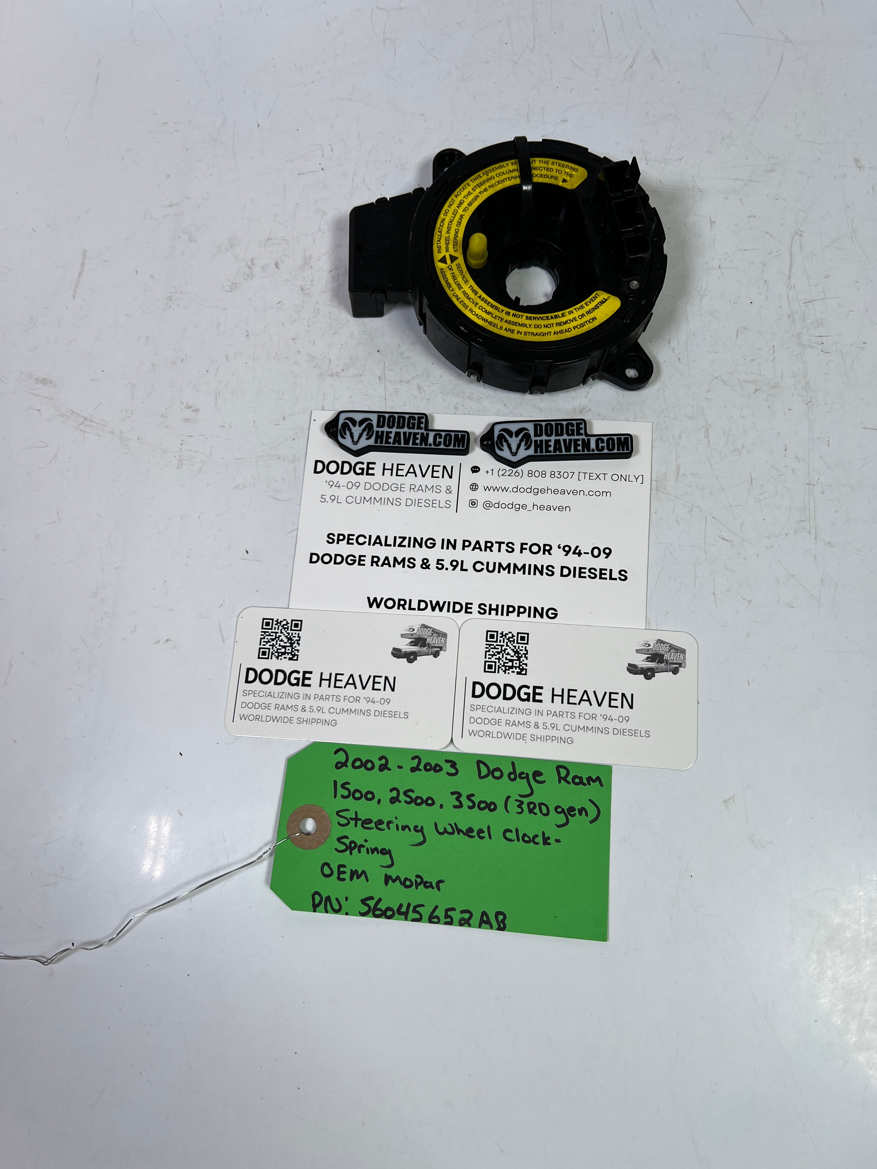 2002-2003 Dodge Ram 1500-3500 Steering Wheel Clock Spring