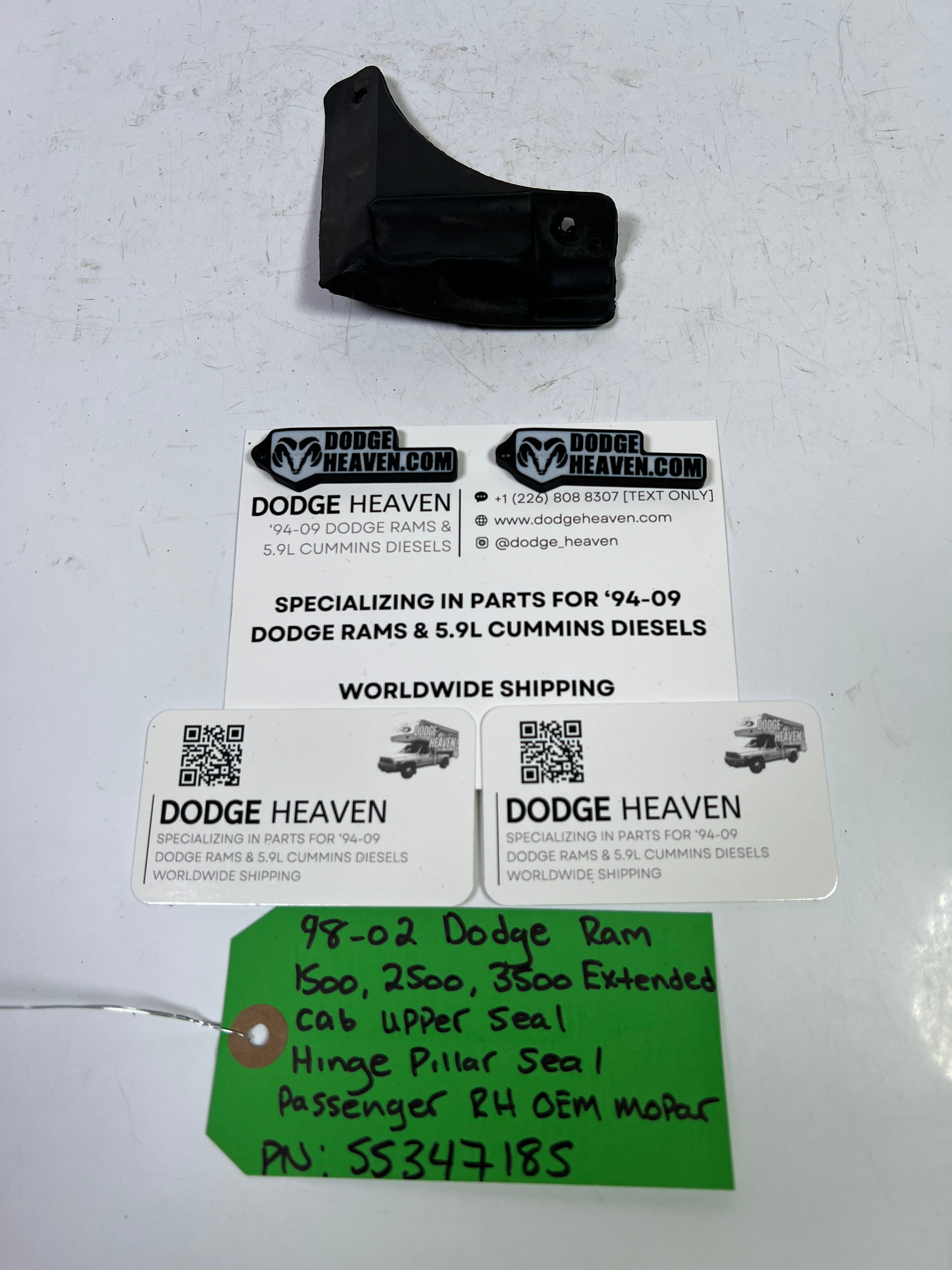 1998-2002 Dodge Ram 1500-3500 Extended Cab Rear Door Upper Seal Pass
