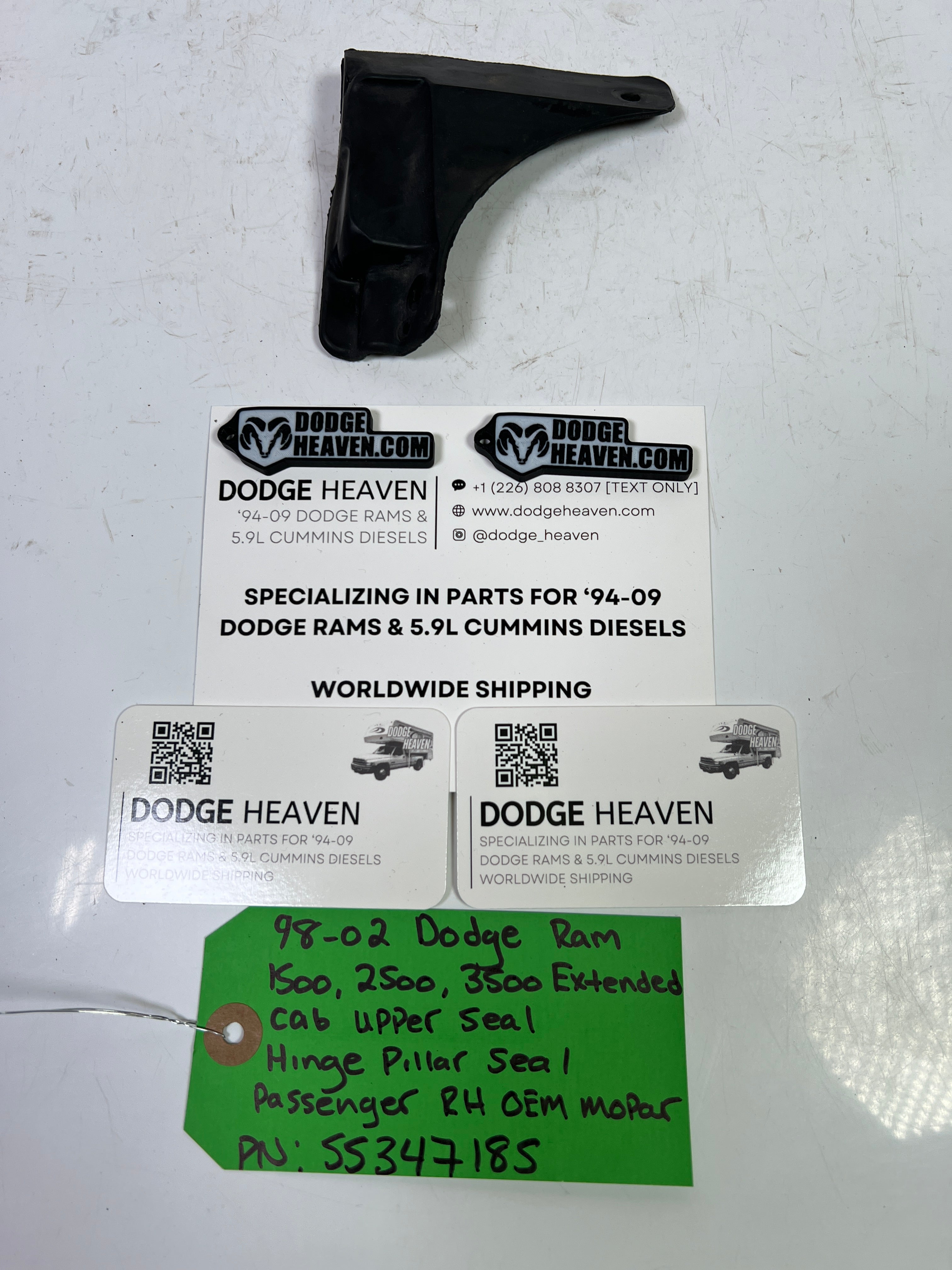 1998-2002 Dodge Ram 1500-3500 Extended Cab Rear Door Upper Seal Pass