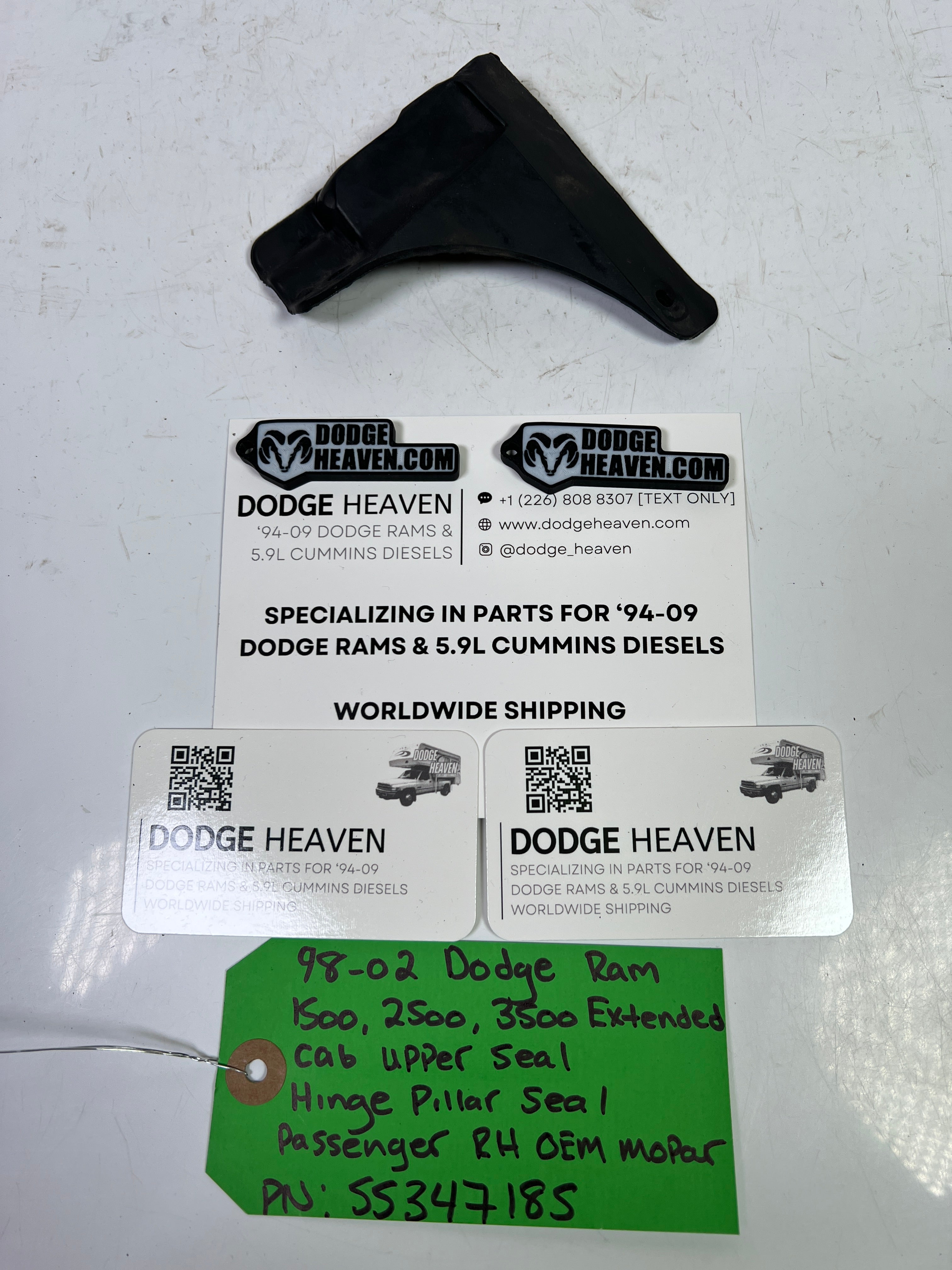 1998-2002 Dodge Ram 1500-3500 Extended Cab Rear Door Upper Seal Pass