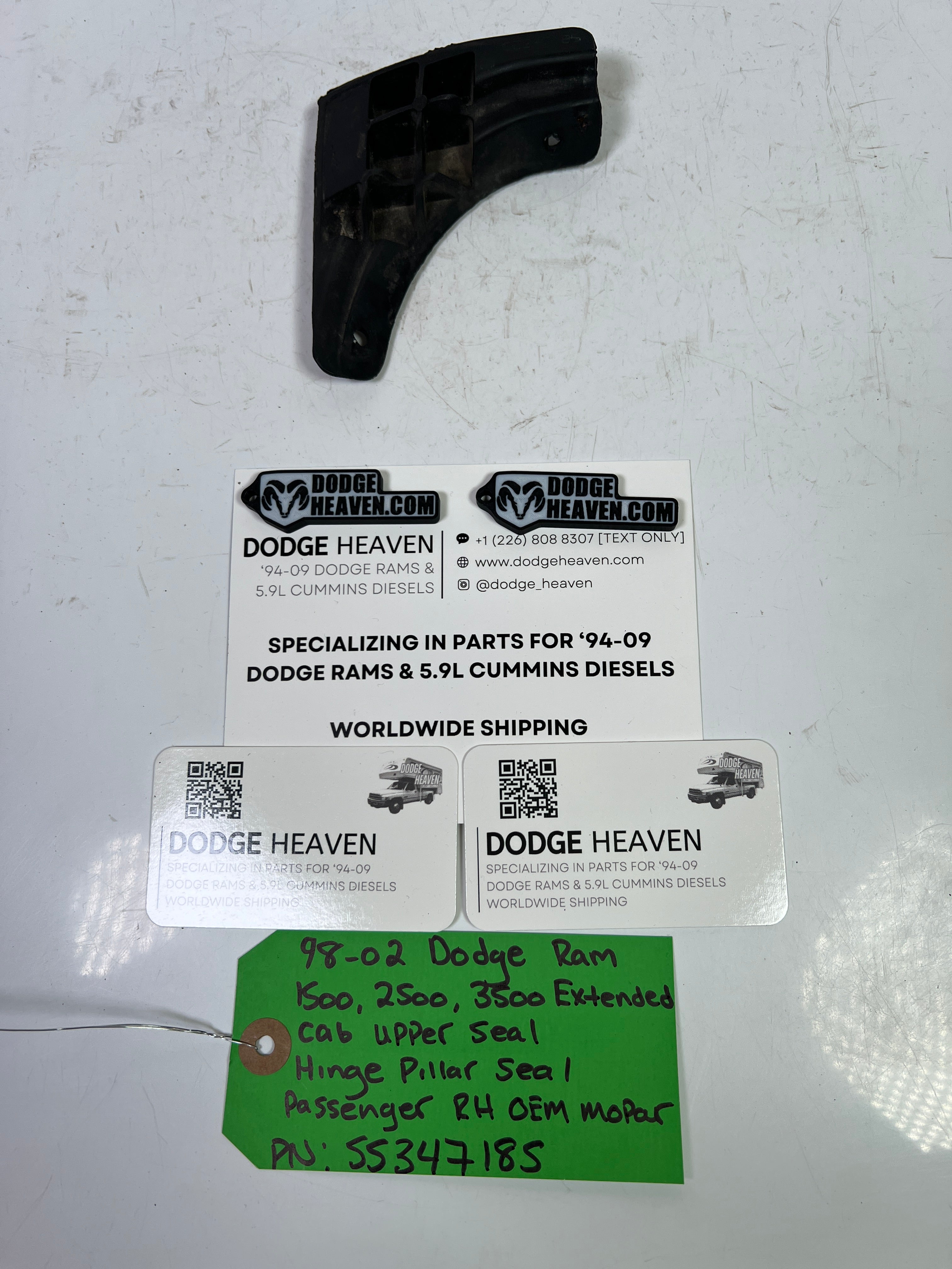 1998-2002 Dodge Ram 1500-3500 Extended Cab Rear Door Upper Seal Pass