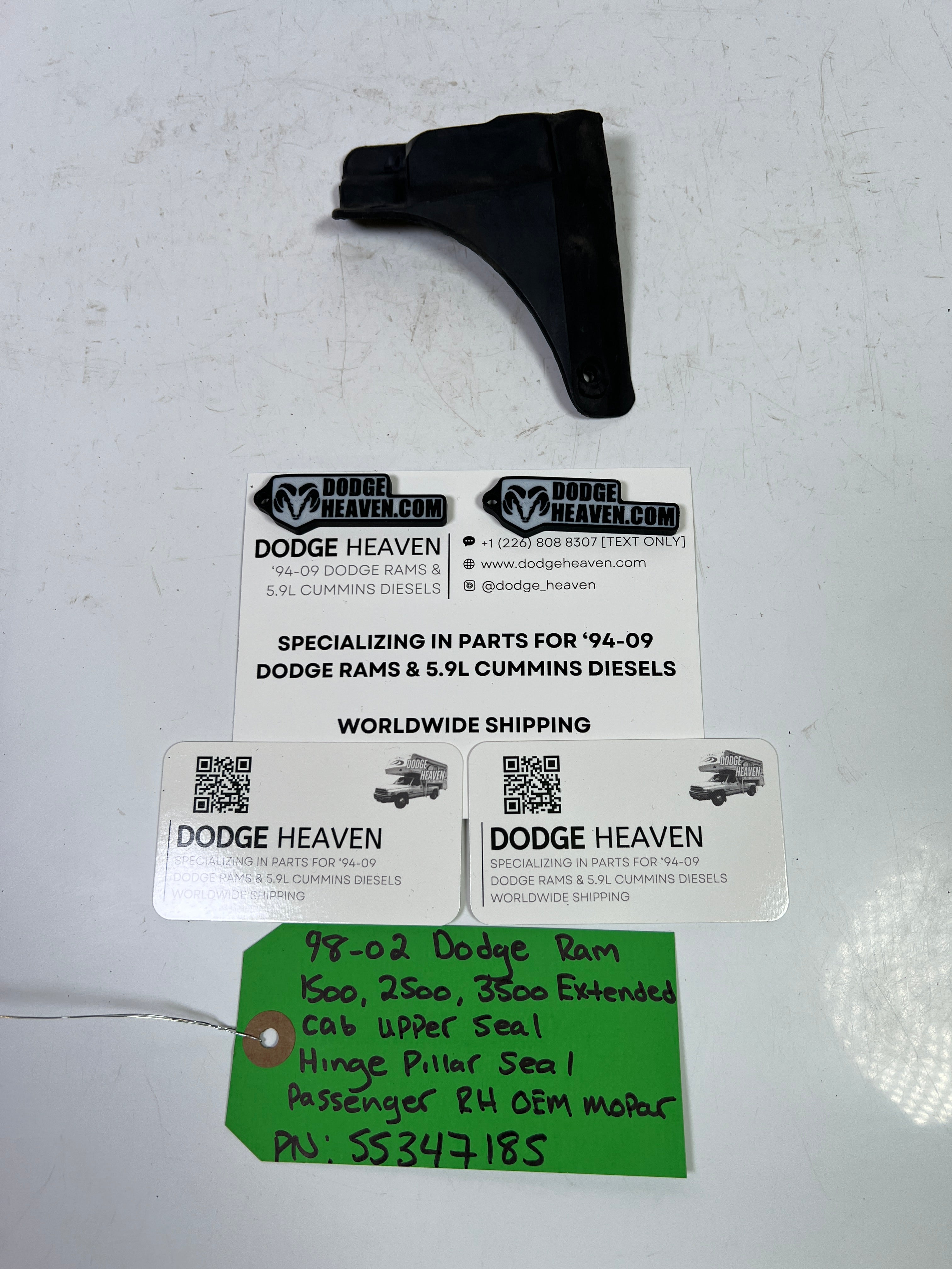 1998-2002 Dodge Ram 1500-3500 Extended Cab Rear Door Upper Seal Pass