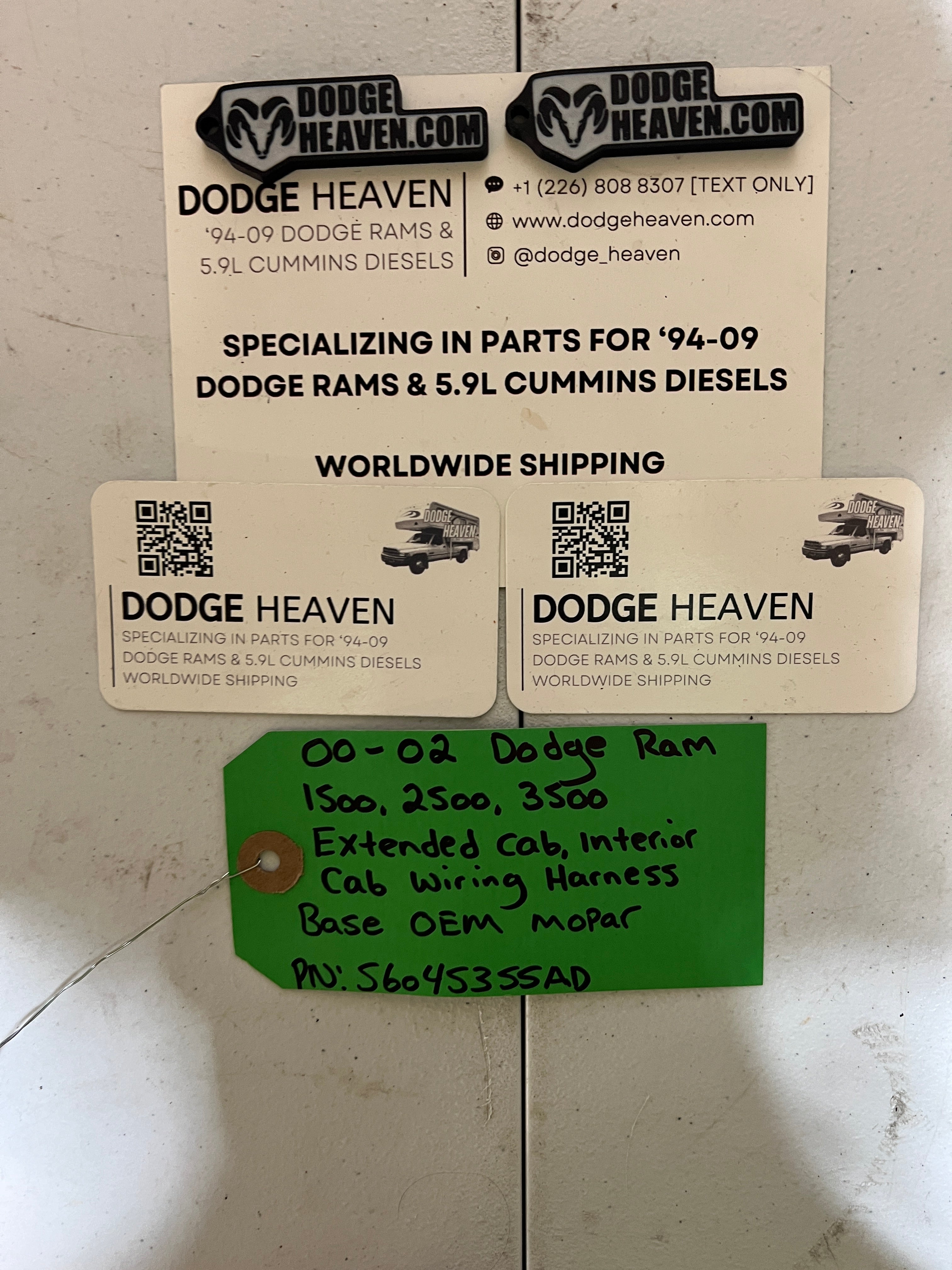2000-2002 Dodge Ram 1500-3500 Extended Cab Wiring Harness