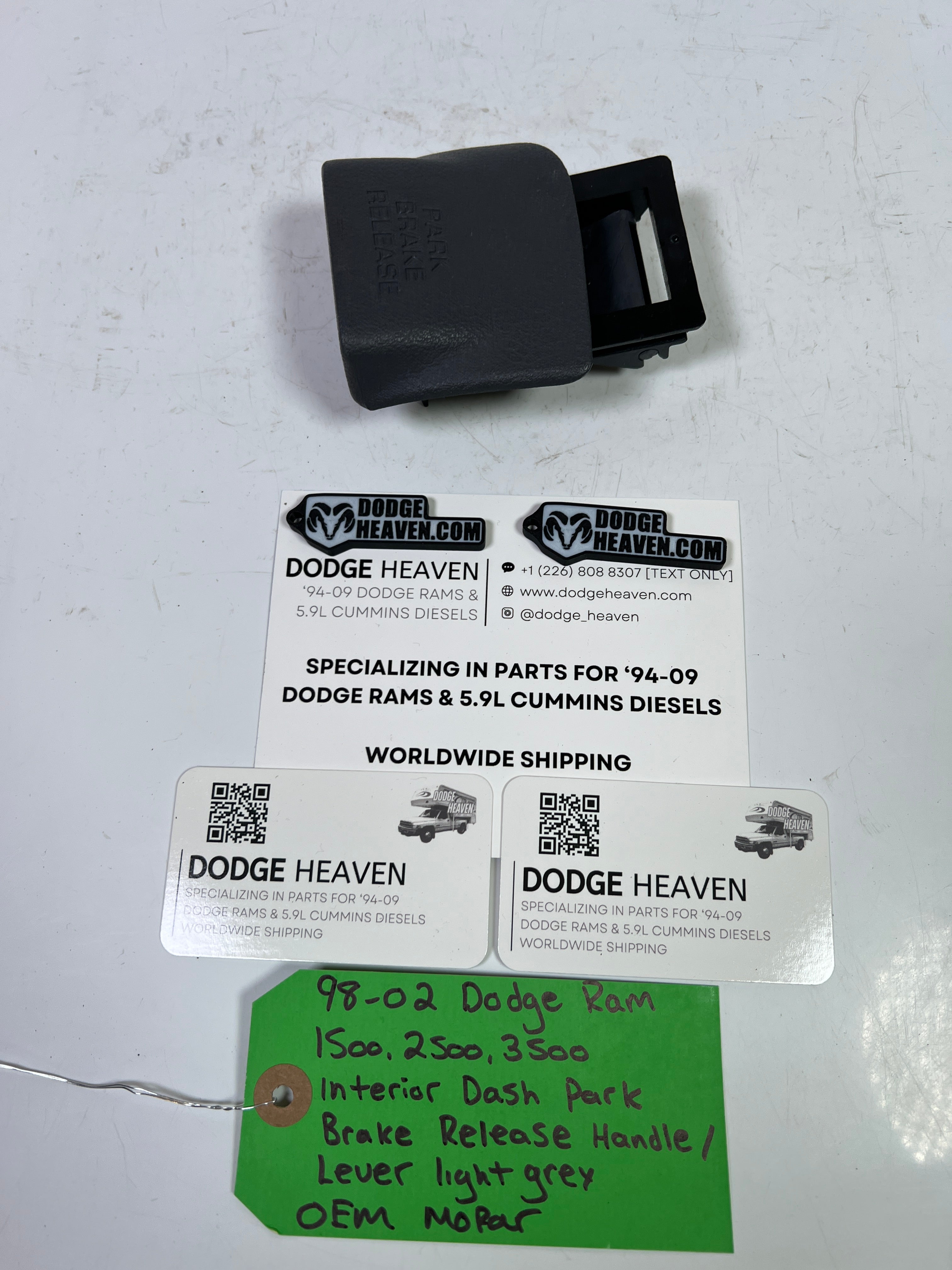 1998-2002 Dodge Ram 1500-3500 Parking Brake Release Handle Light Grey