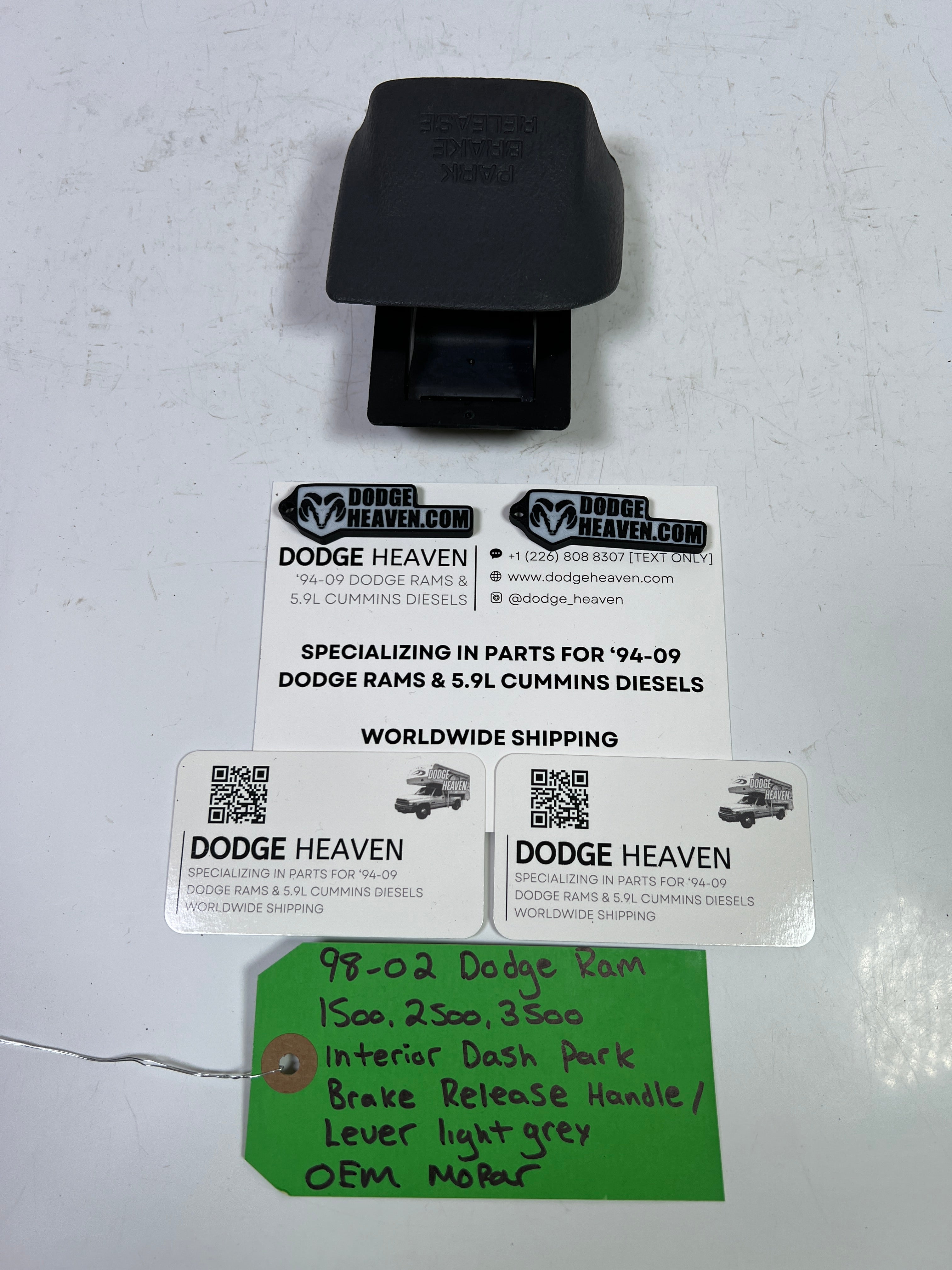 1998-2002 Dodge Ram 1500-3500 Parking Brake Release Handle Light Grey