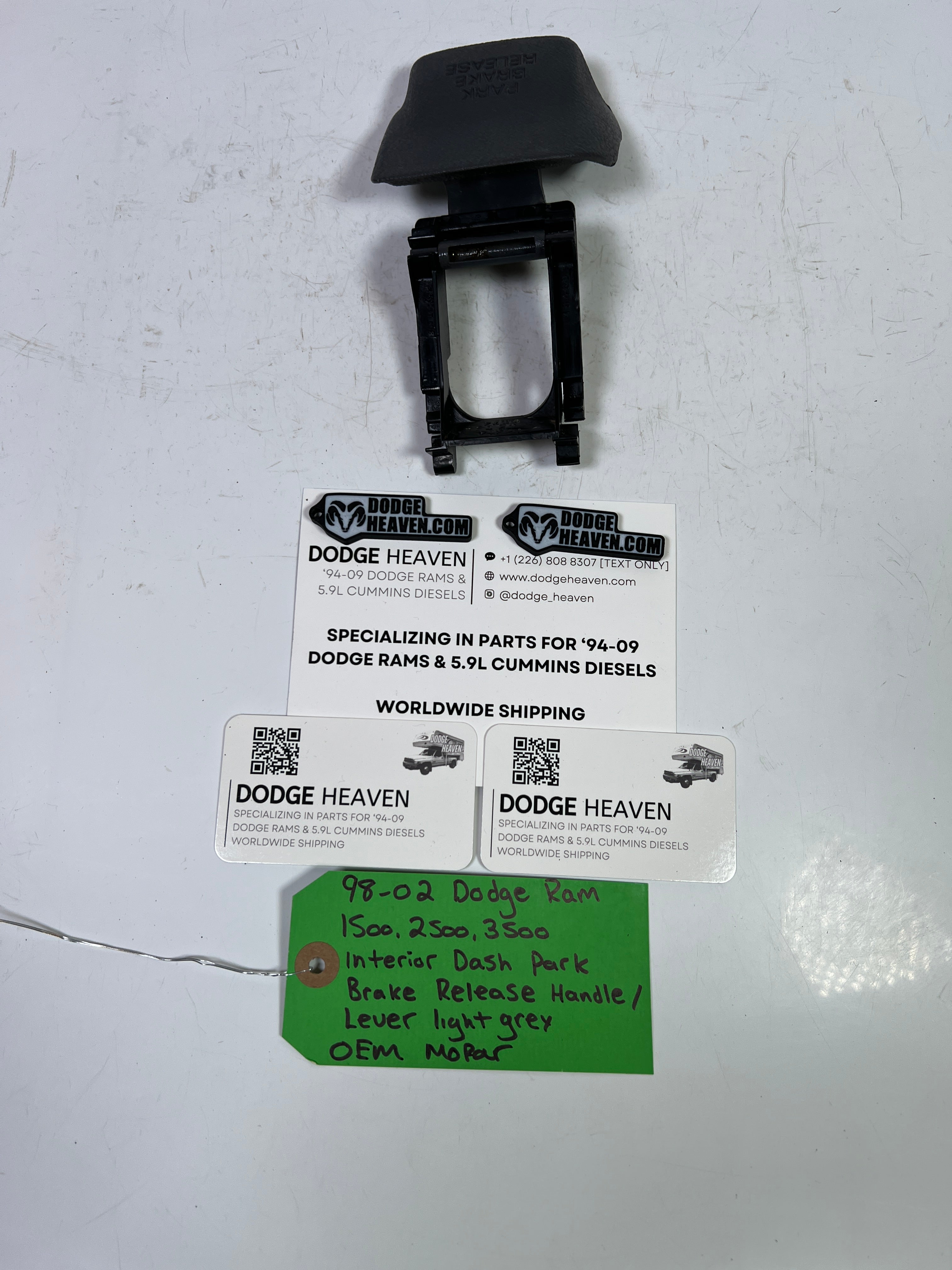 1998-2002 Dodge Ram 1500-3500 Parking Brake Release Handle Light Grey