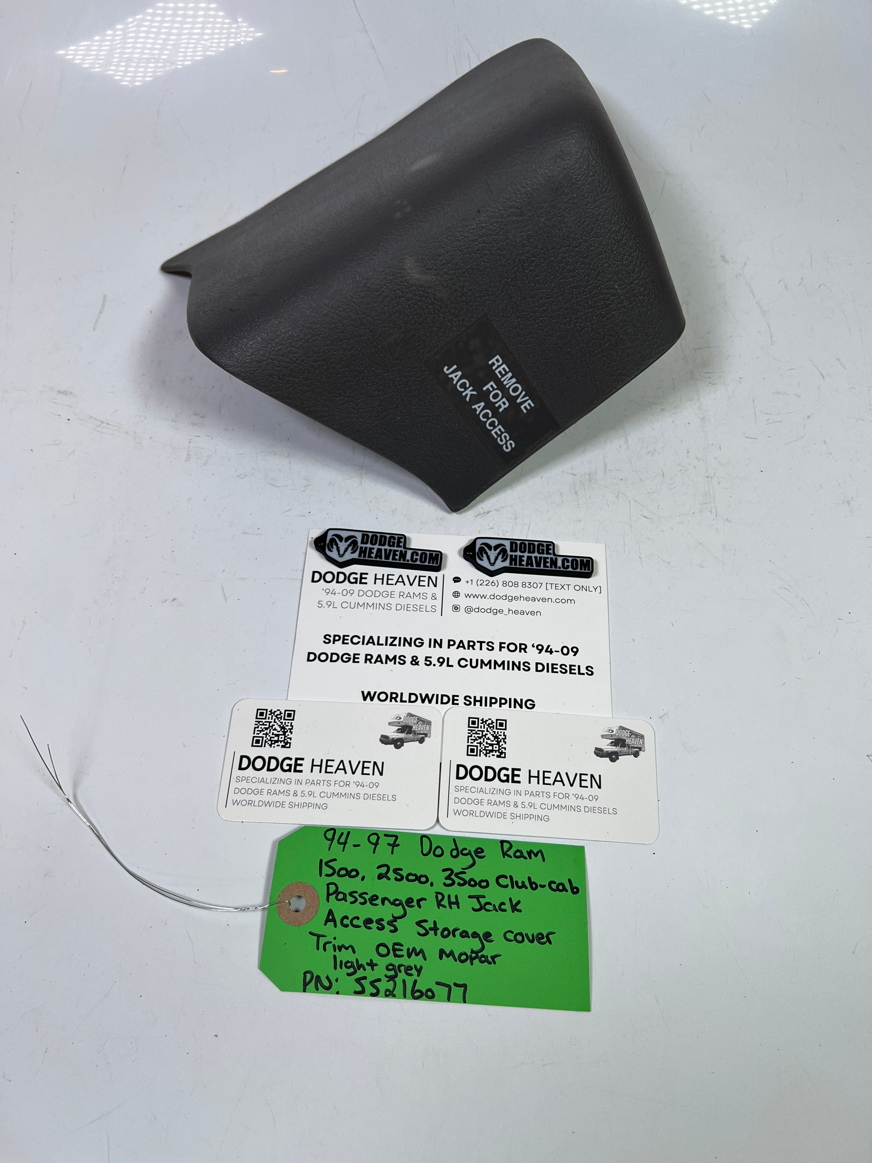 1994-1997 Dodge Ram 1500-3500 Club Cab Jack Access Storage Cover Light Grey
