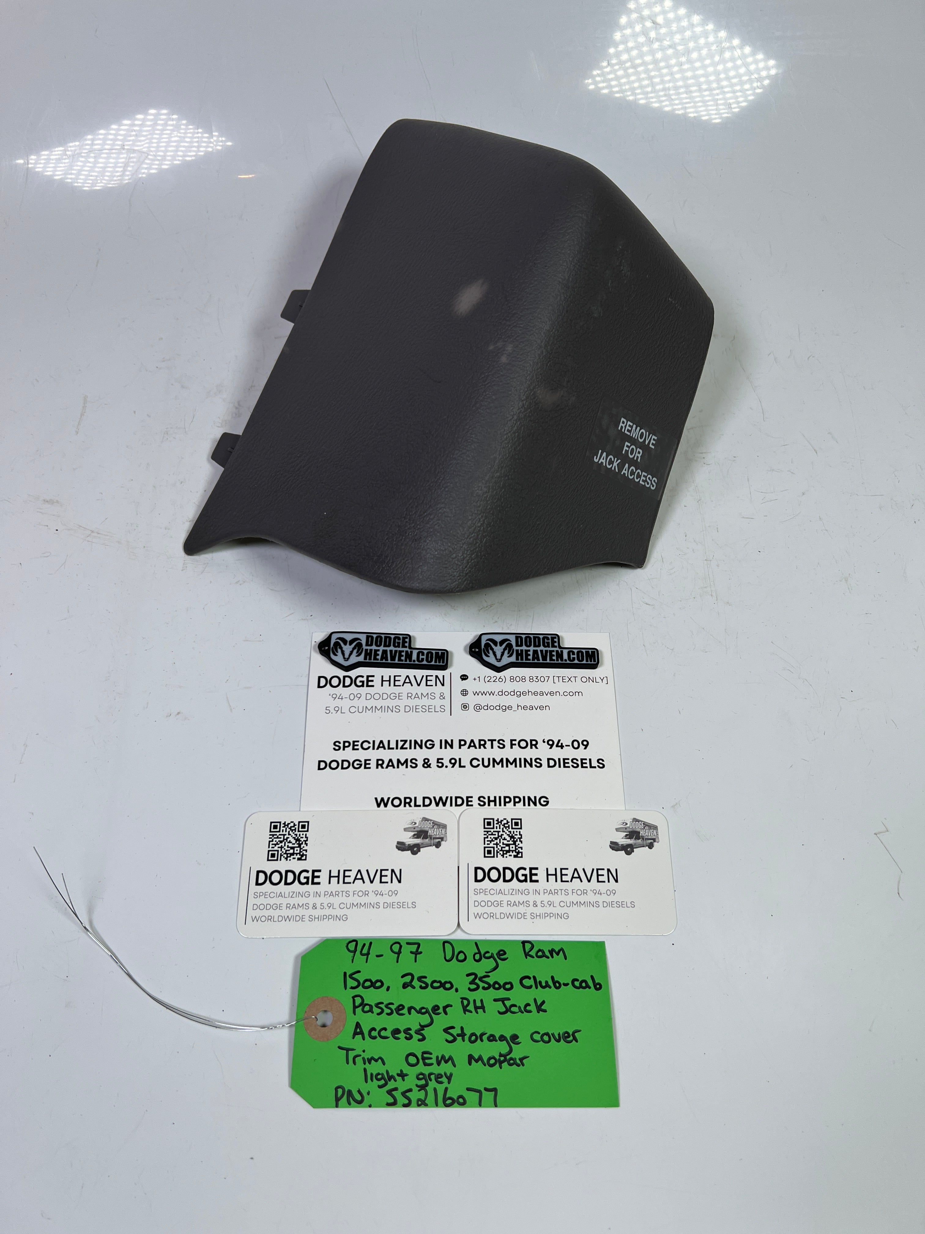 1994-1997 Dodge Ram 1500-3500 Club Cab Jack Access Storage Cover Light Grey
