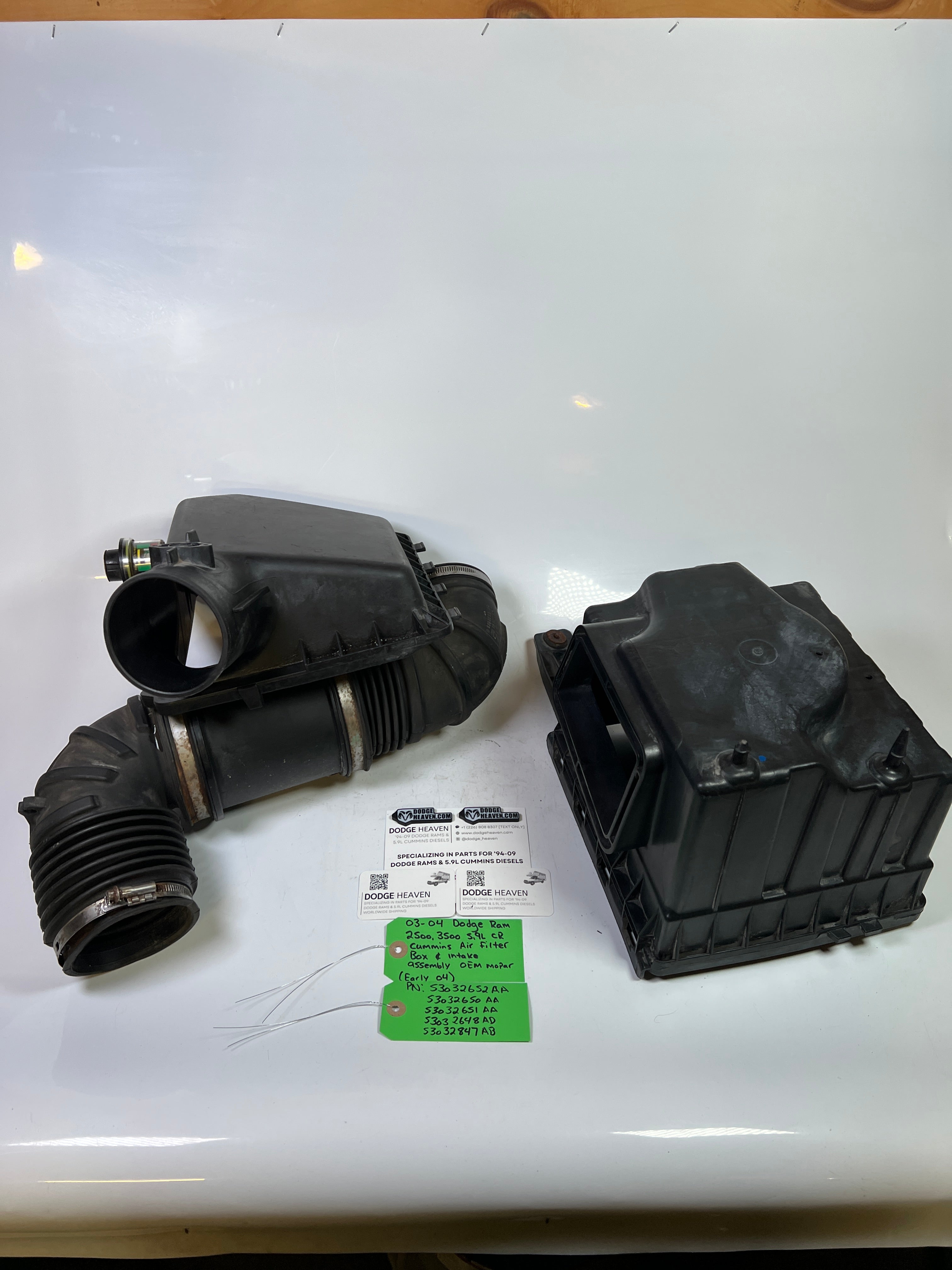 2003-2004 Dodge Ram 5.9L CR Cummins Air Filter Box & Intake Tube Assembly