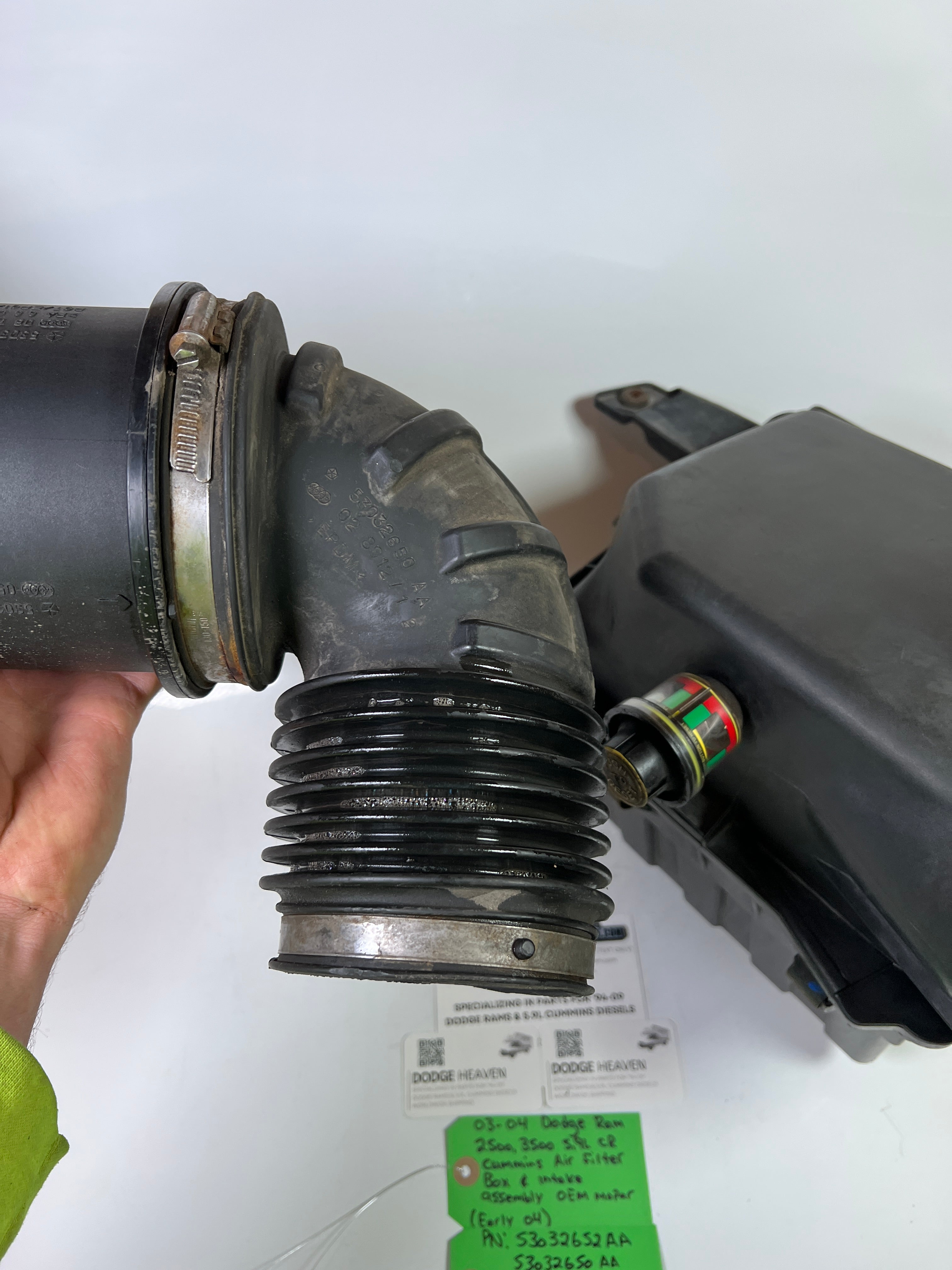 2003-2004 Dodge Ram 5.9L CR Cummins Air Filter Box & Intake Tube Assembly