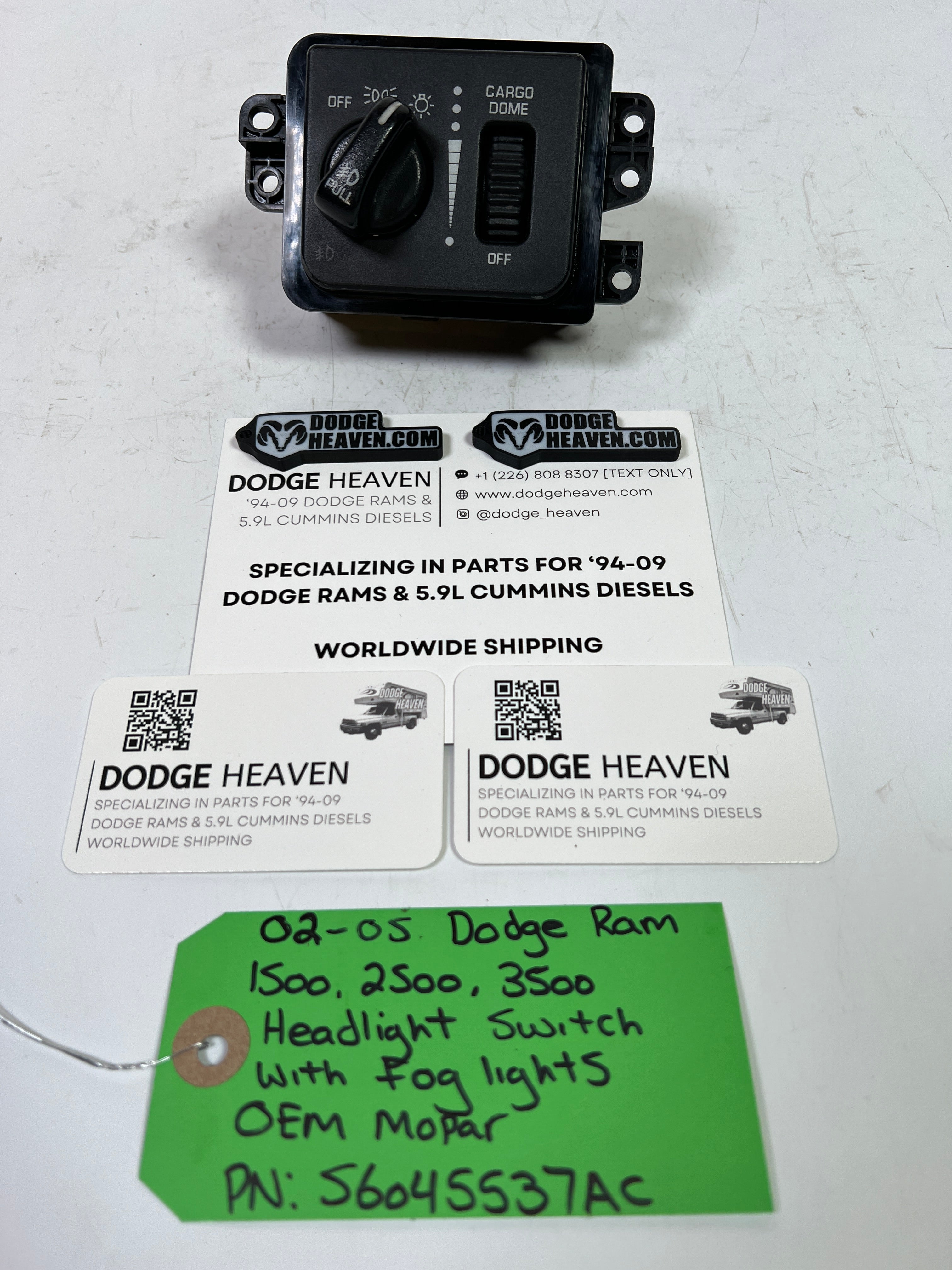 2002-2005 Dodge Ram 1500-3500 Headlight Switch With Fog Lights