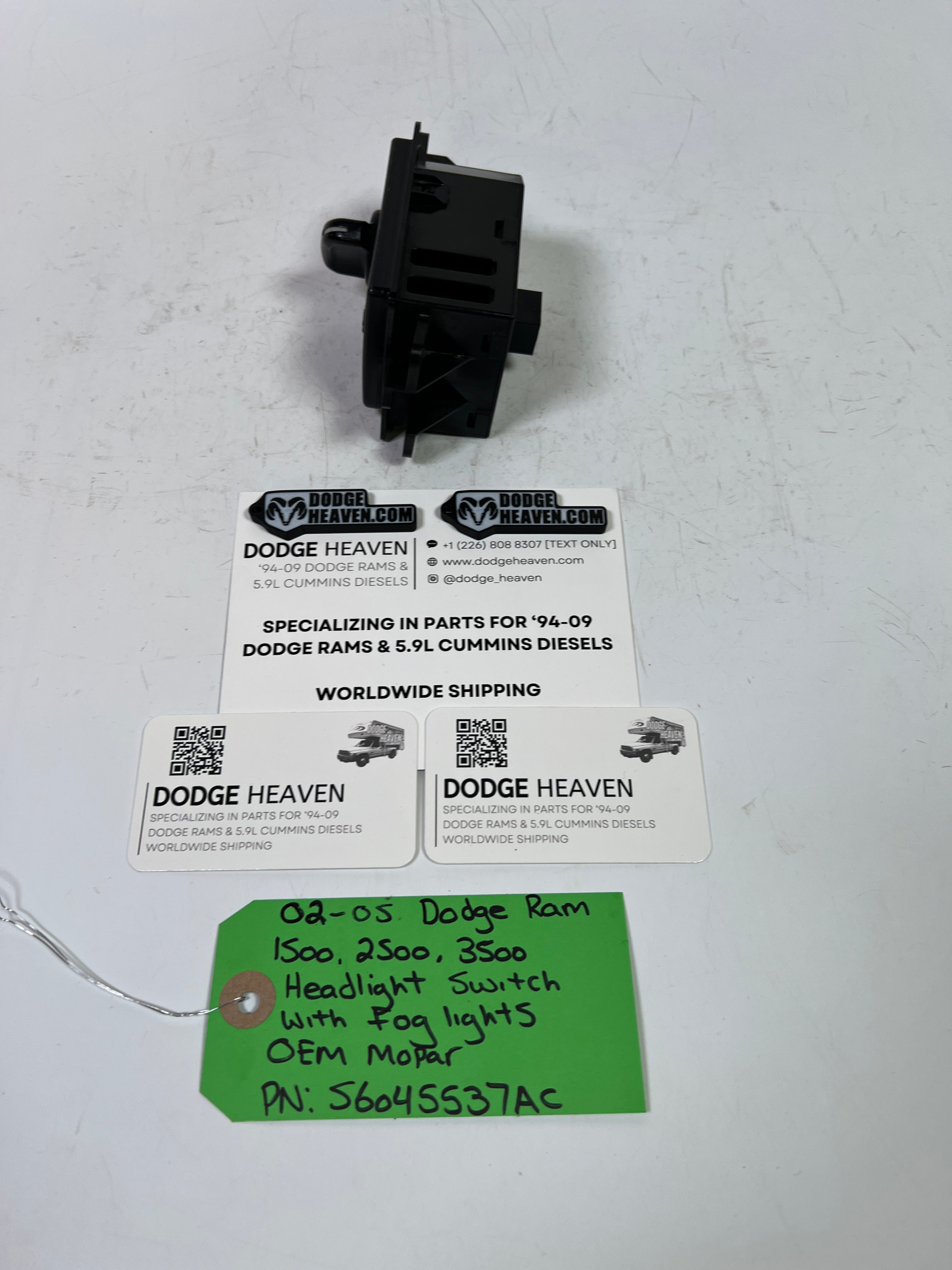 2002-2005 Dodge Ram 1500-3500 Headlight Switch With Fog Lights