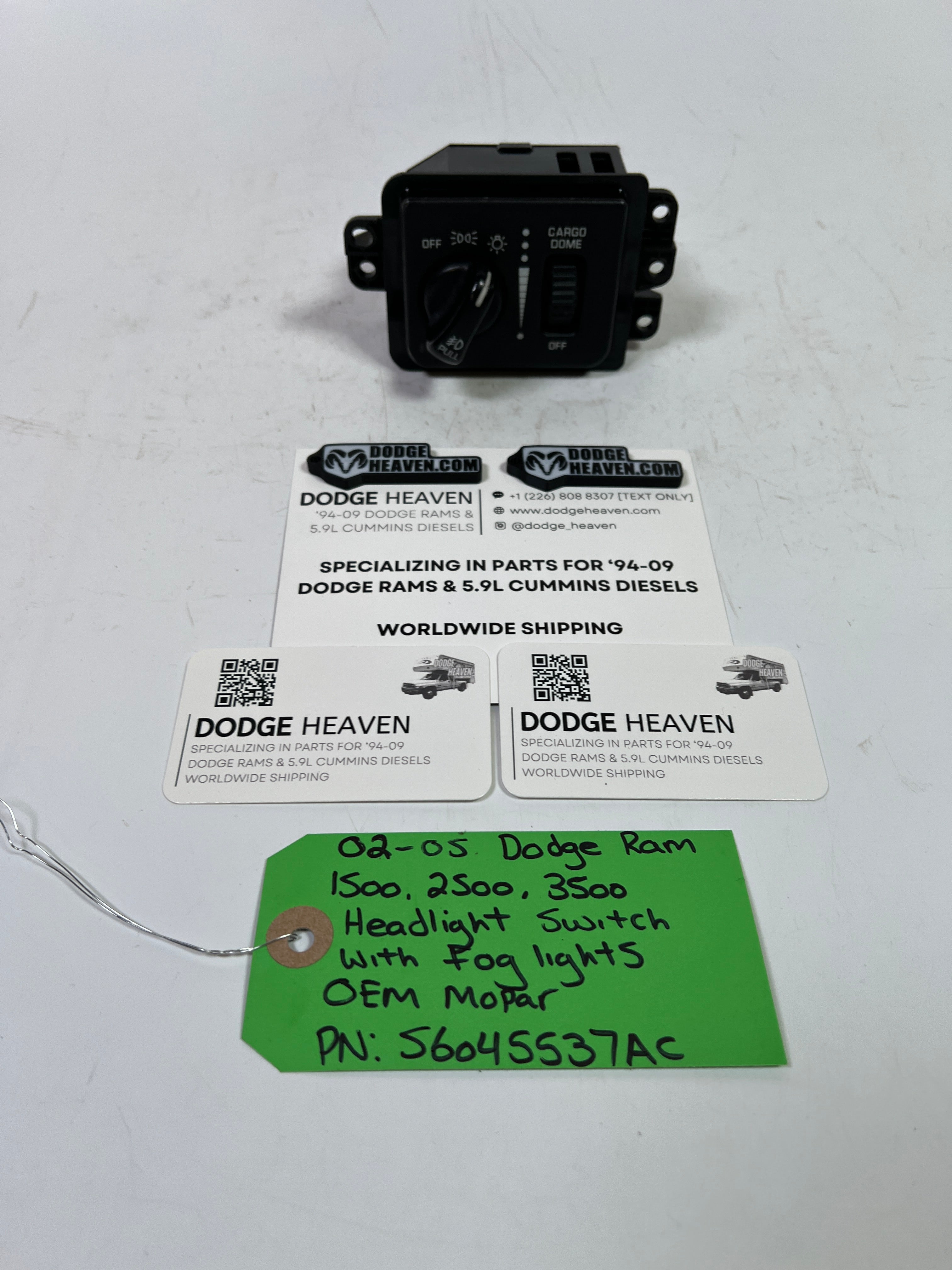 2002-2005 Dodge Ram 1500-3500 Headlight Switch With Fog Lights