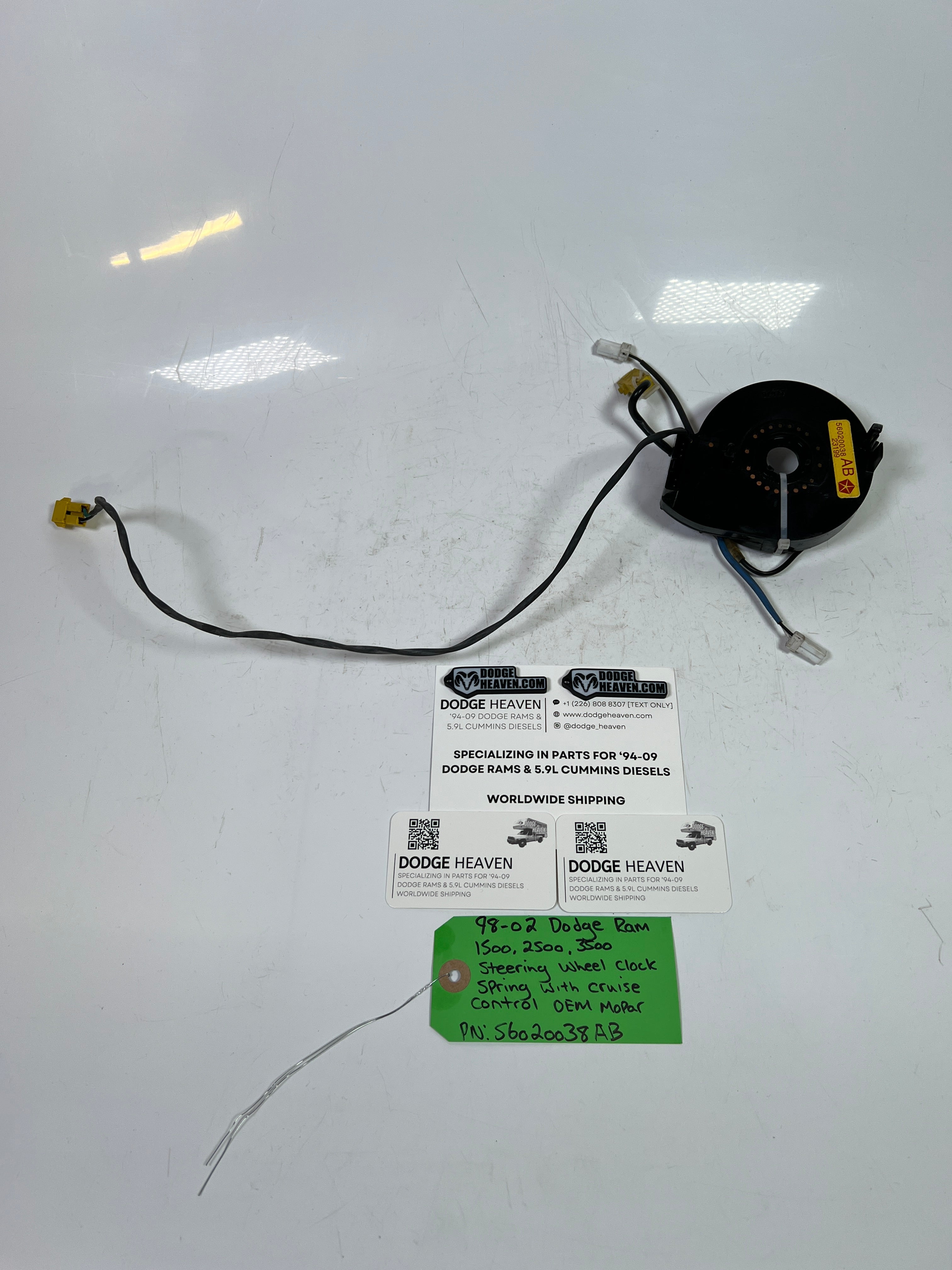 1998-2002 Dodge Ram 1500-3500 Steering Wheel Clock Spring Cruise Control