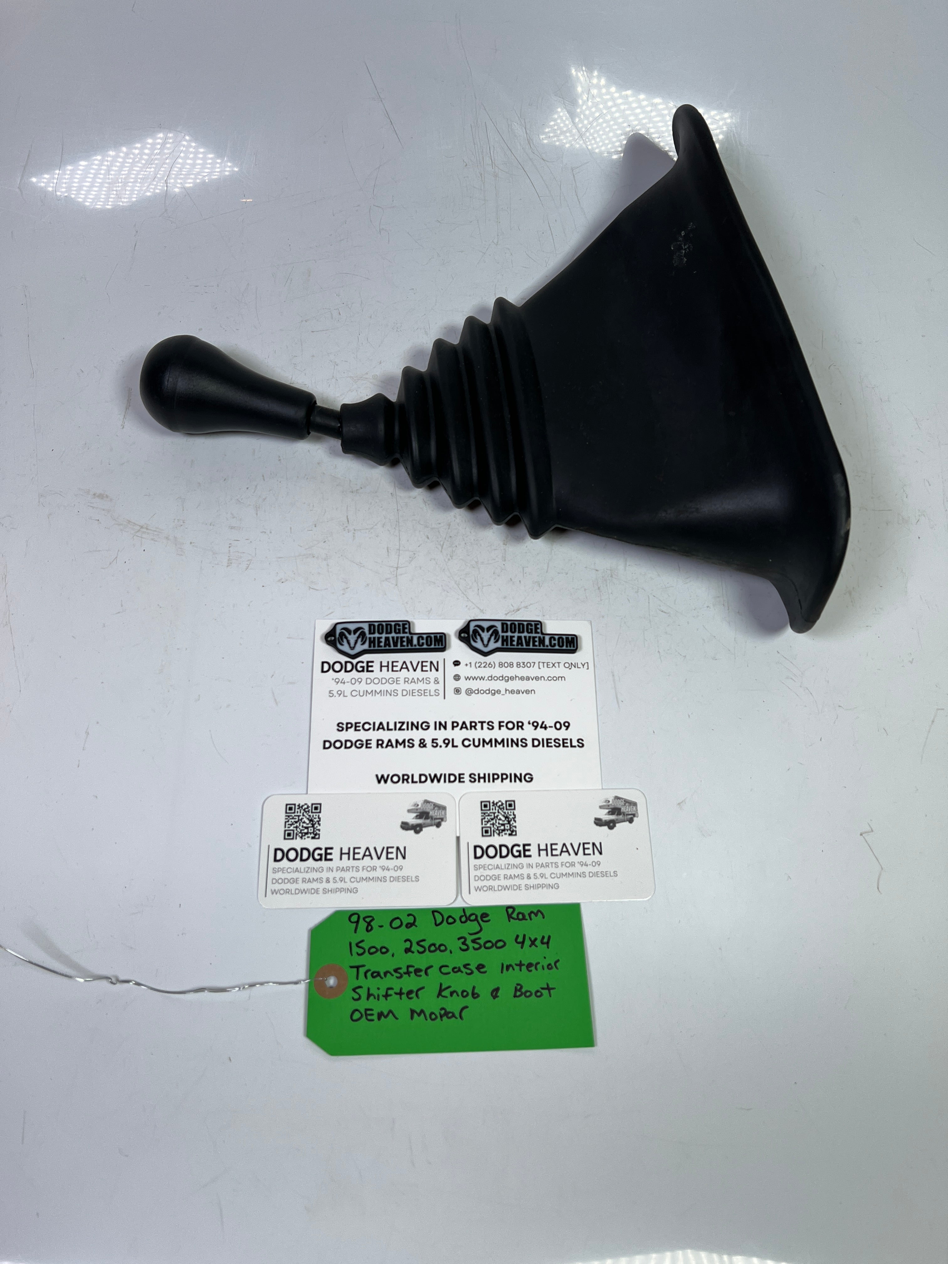 1998-2002 Dodge Ram 1500-3500 4x4 Transfer Case Interior Shifter, Knob & Boot