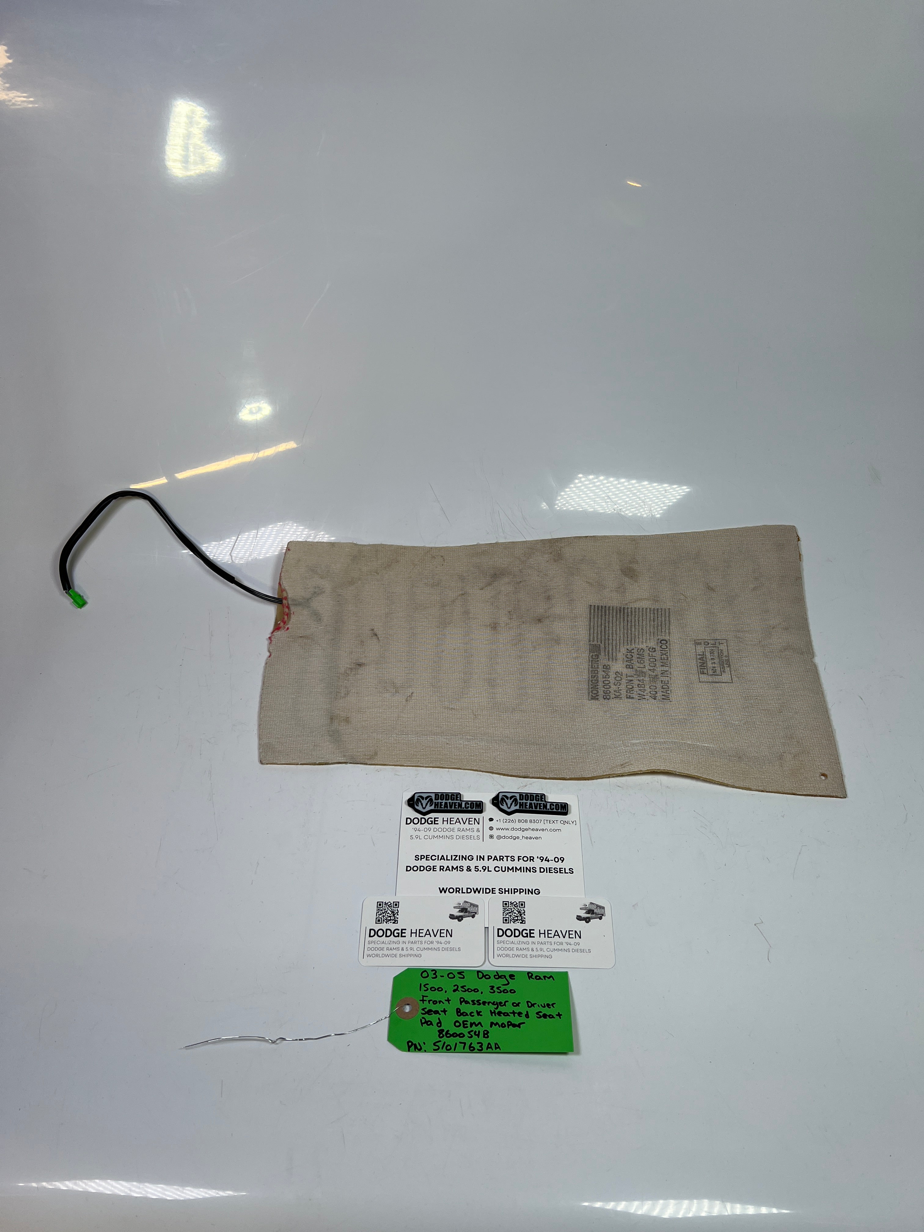 2003-2005 Dodge Ram 1500-3500 Front Seat Back Heated Seat Pad LH & RH