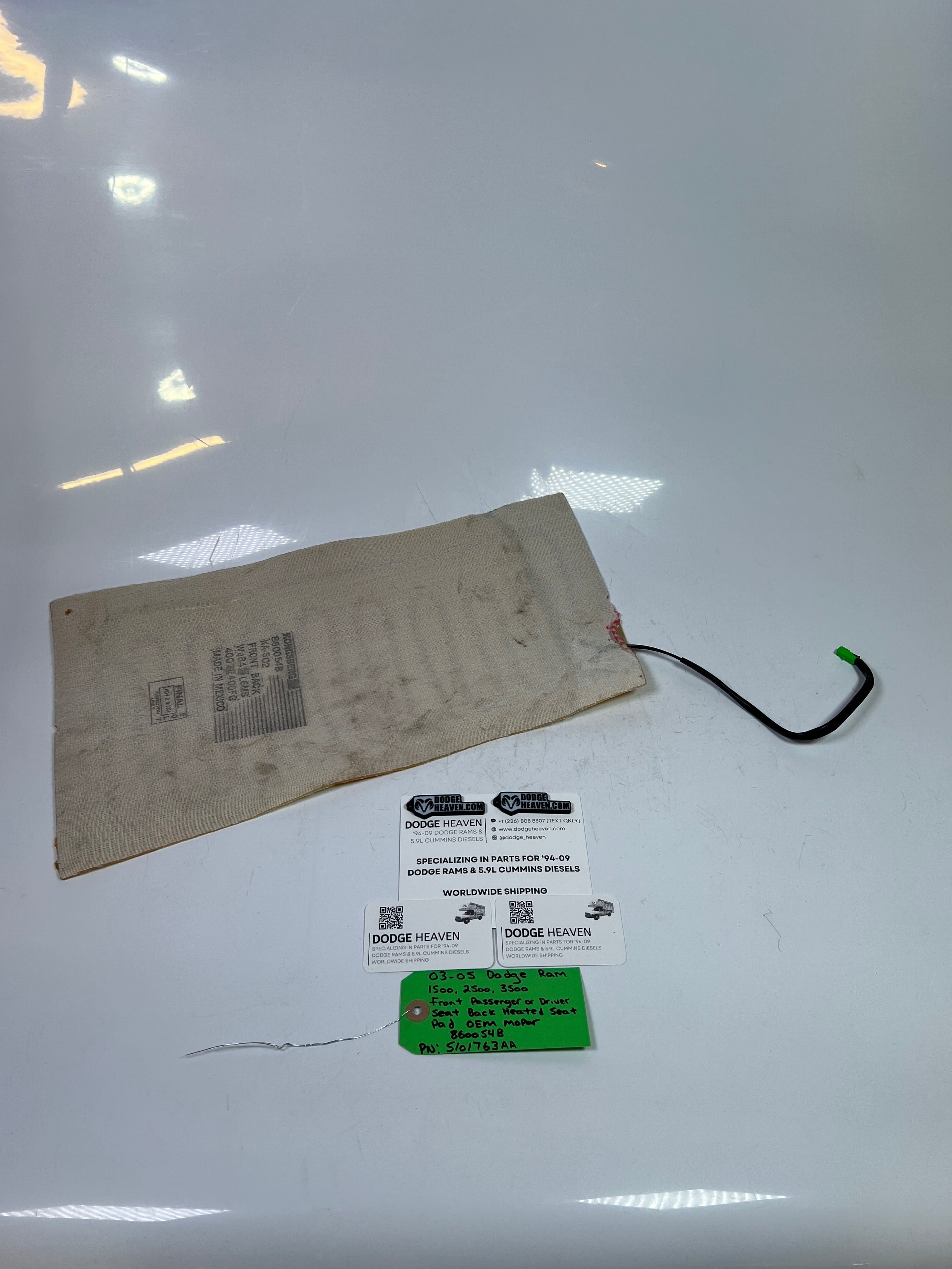 2003-2005 Dodge Ram 1500-3500 Front Seat Back Heated Seat Pad LH & RH