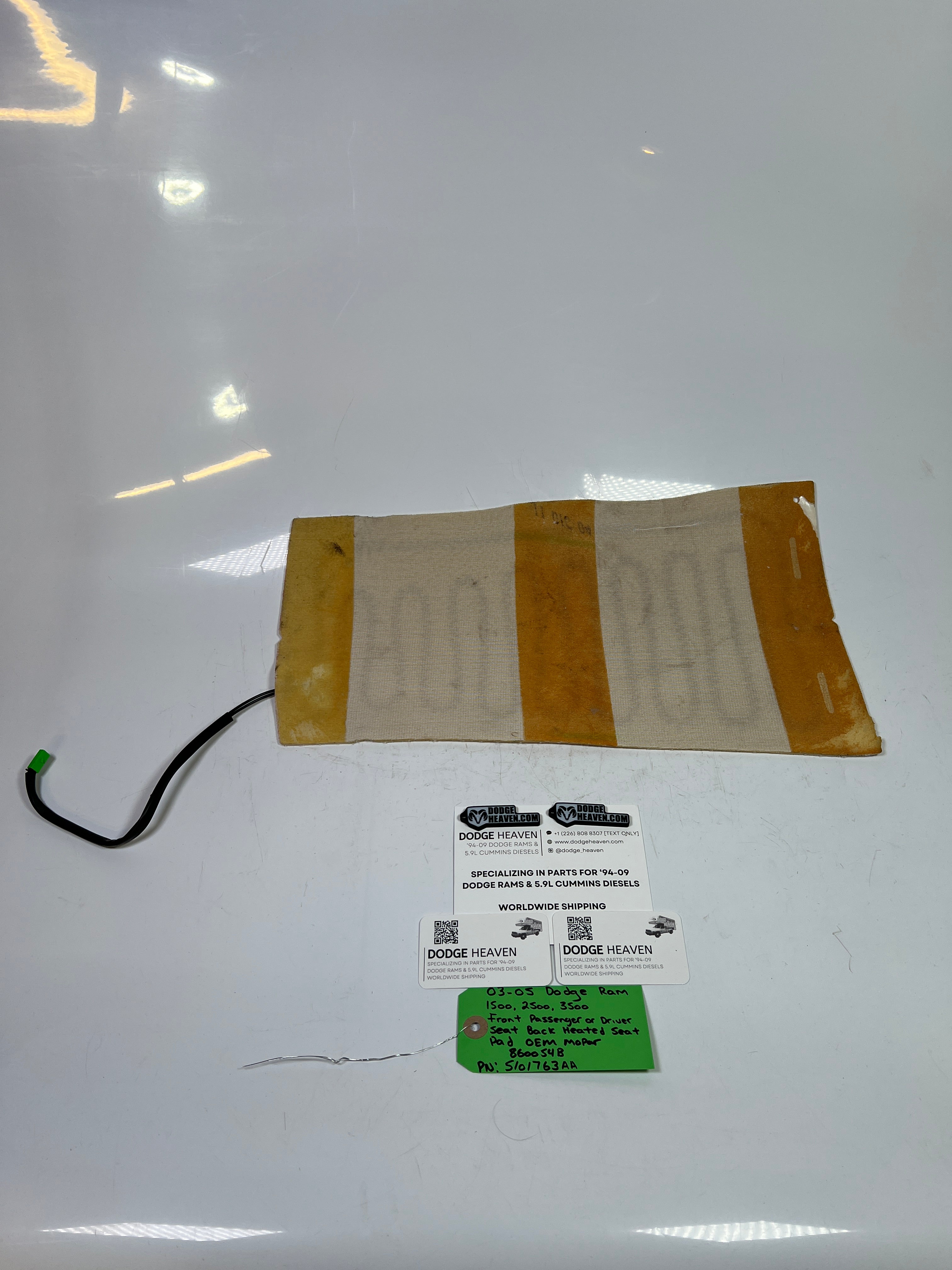 2003-2005 Dodge Ram 1500-3500 Front Seat Back Heated Seat Pad LH & RH