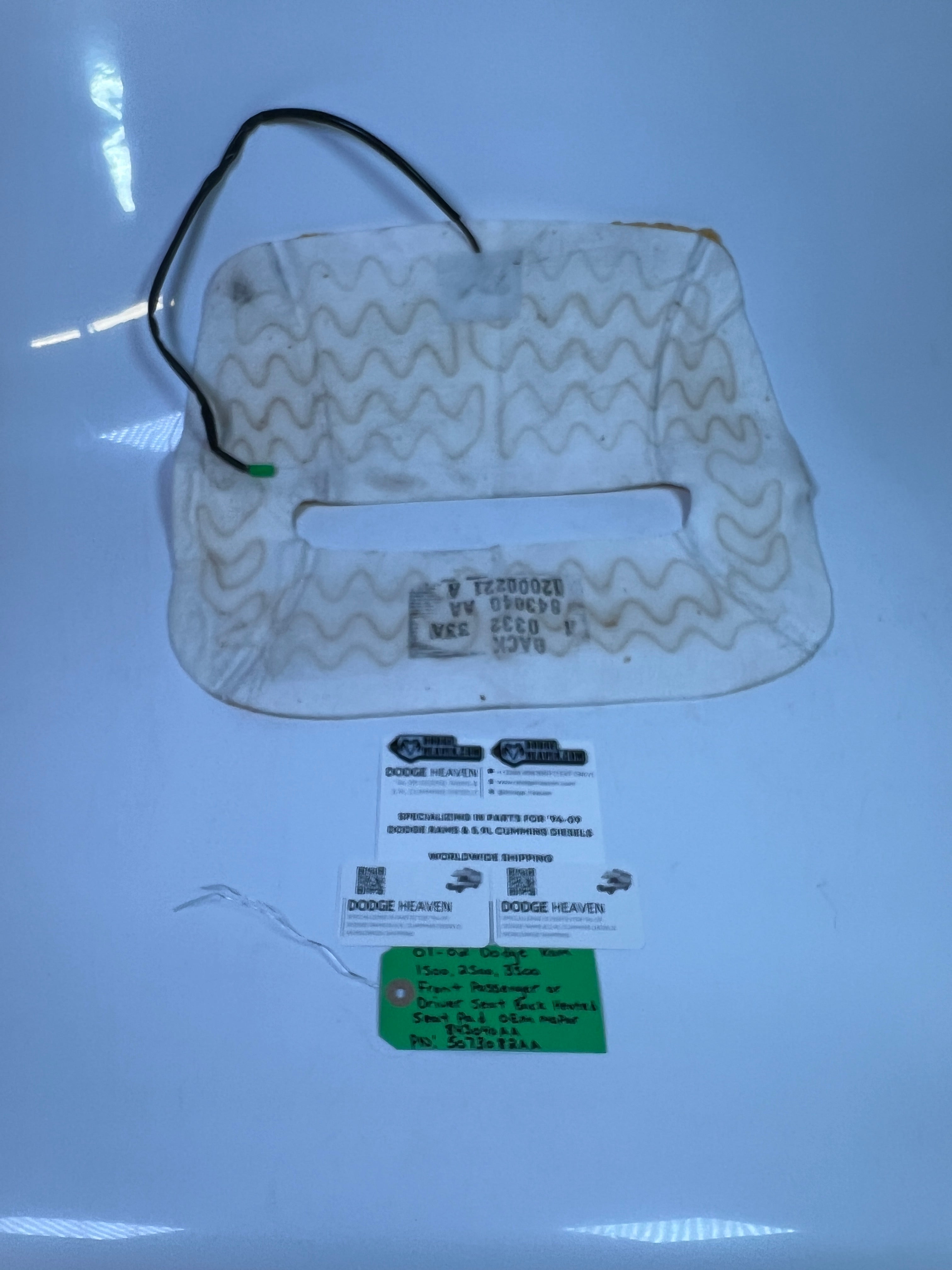 2001-2002 Dodge Ram 1500-3500 Front Seat Back Heated Seat Pad