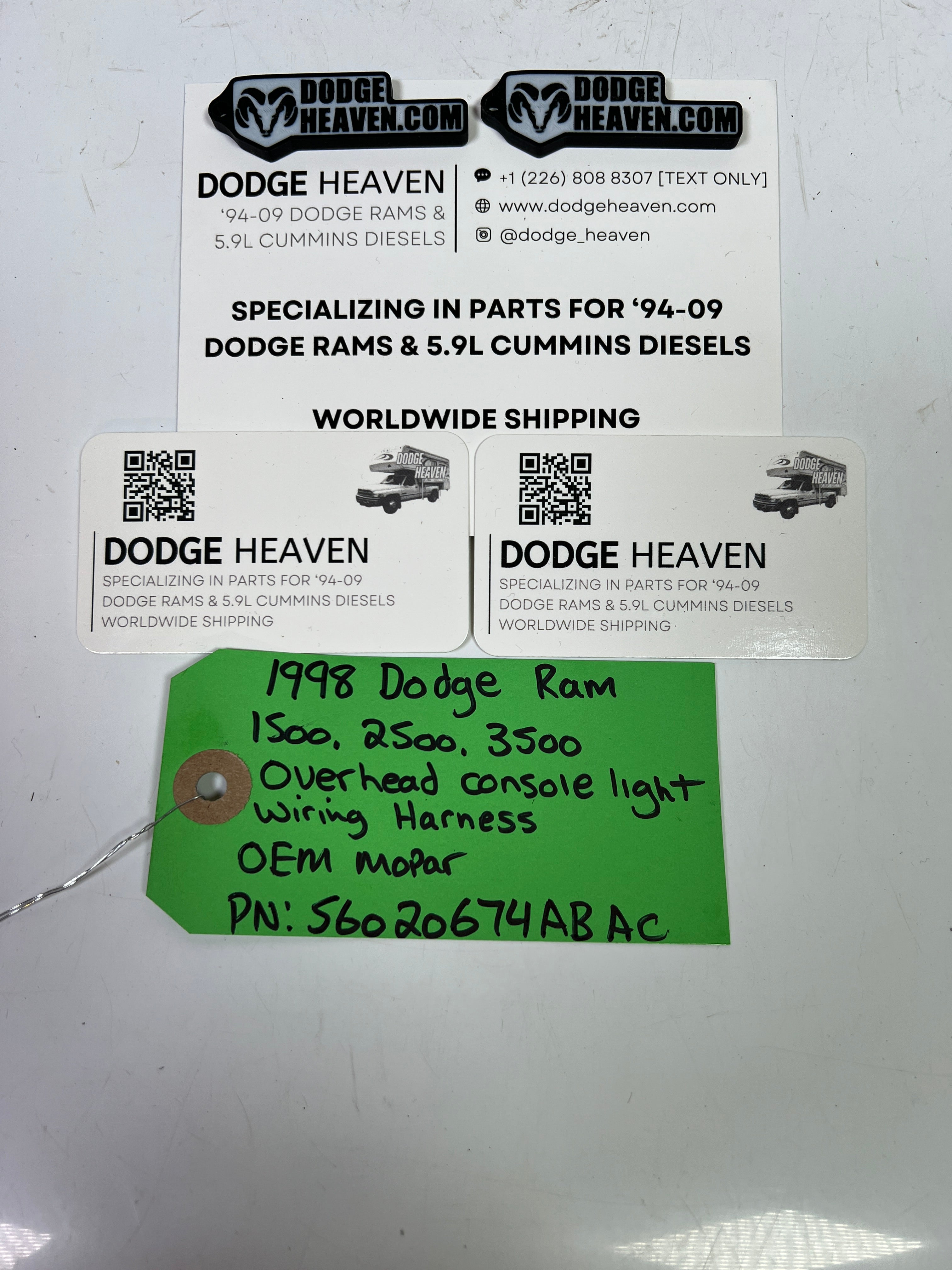 1998-1998 Dodge Ram 1500-3500 Overhead Console Wiring Harness