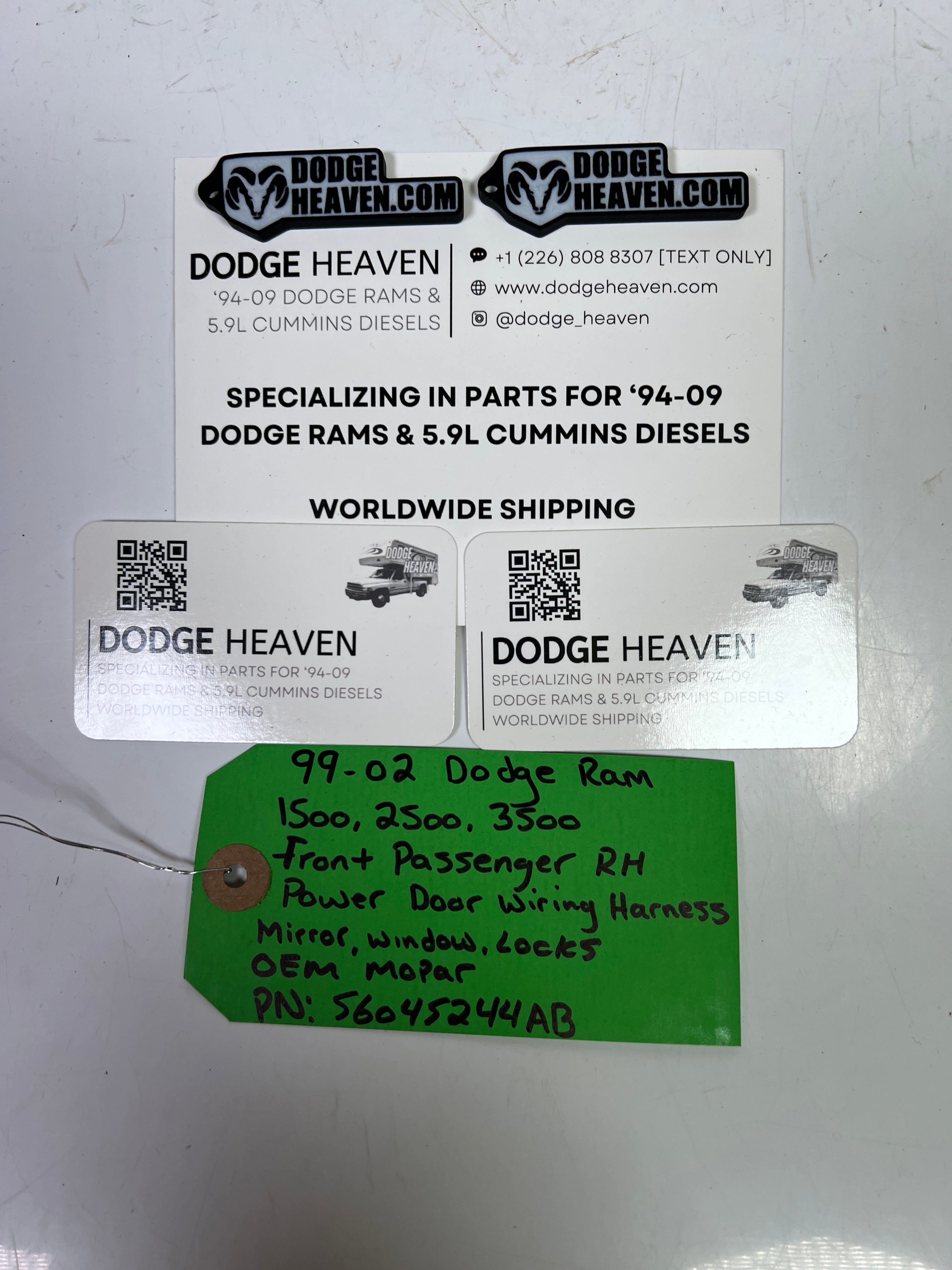 1999-2002 Dodge Ram 1500-3500 Passenger Power Door Wiring Harness