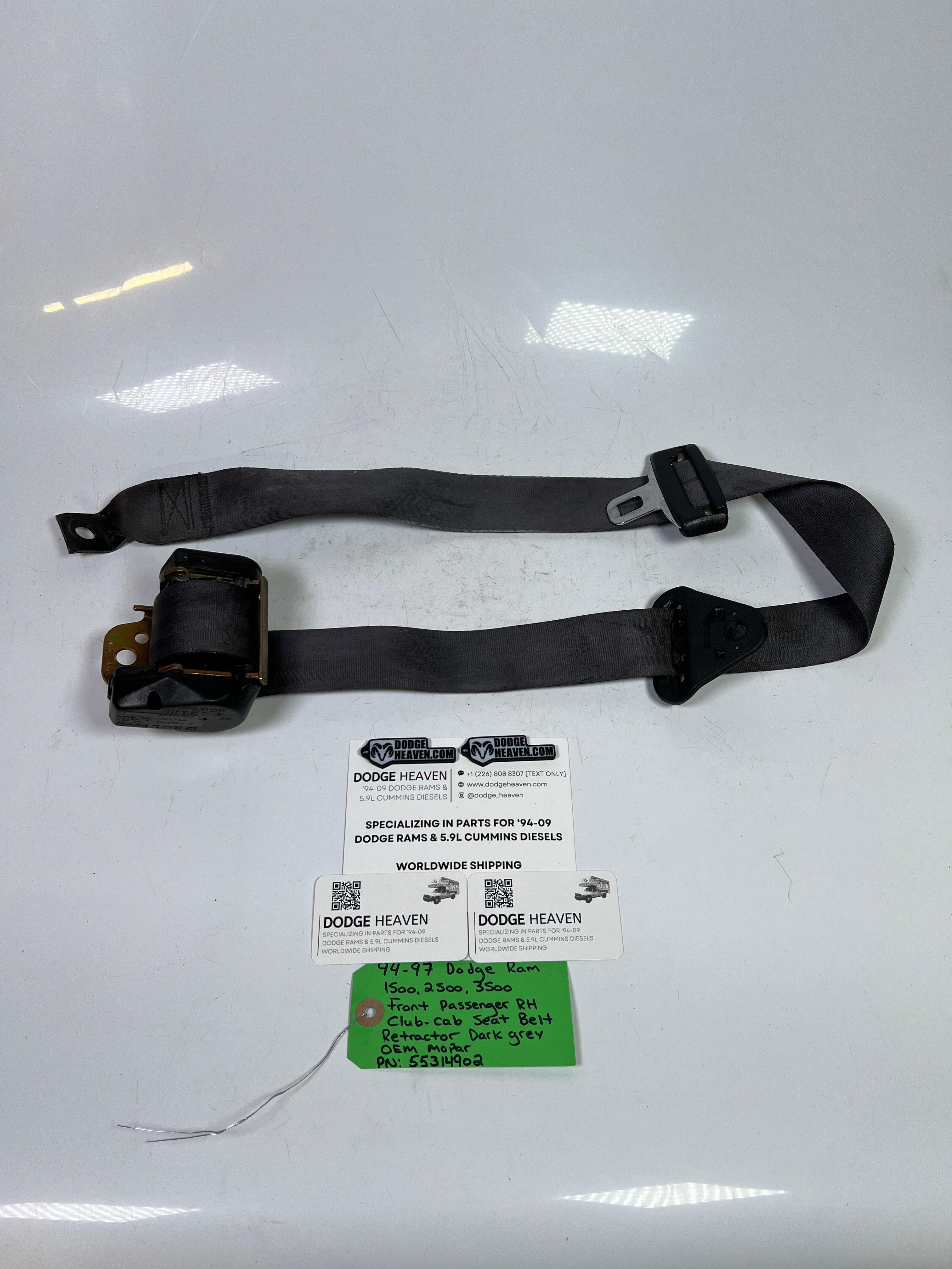 1994-1997 Dodge Ram Front Passenger Club Cab Seat Belt Retractor