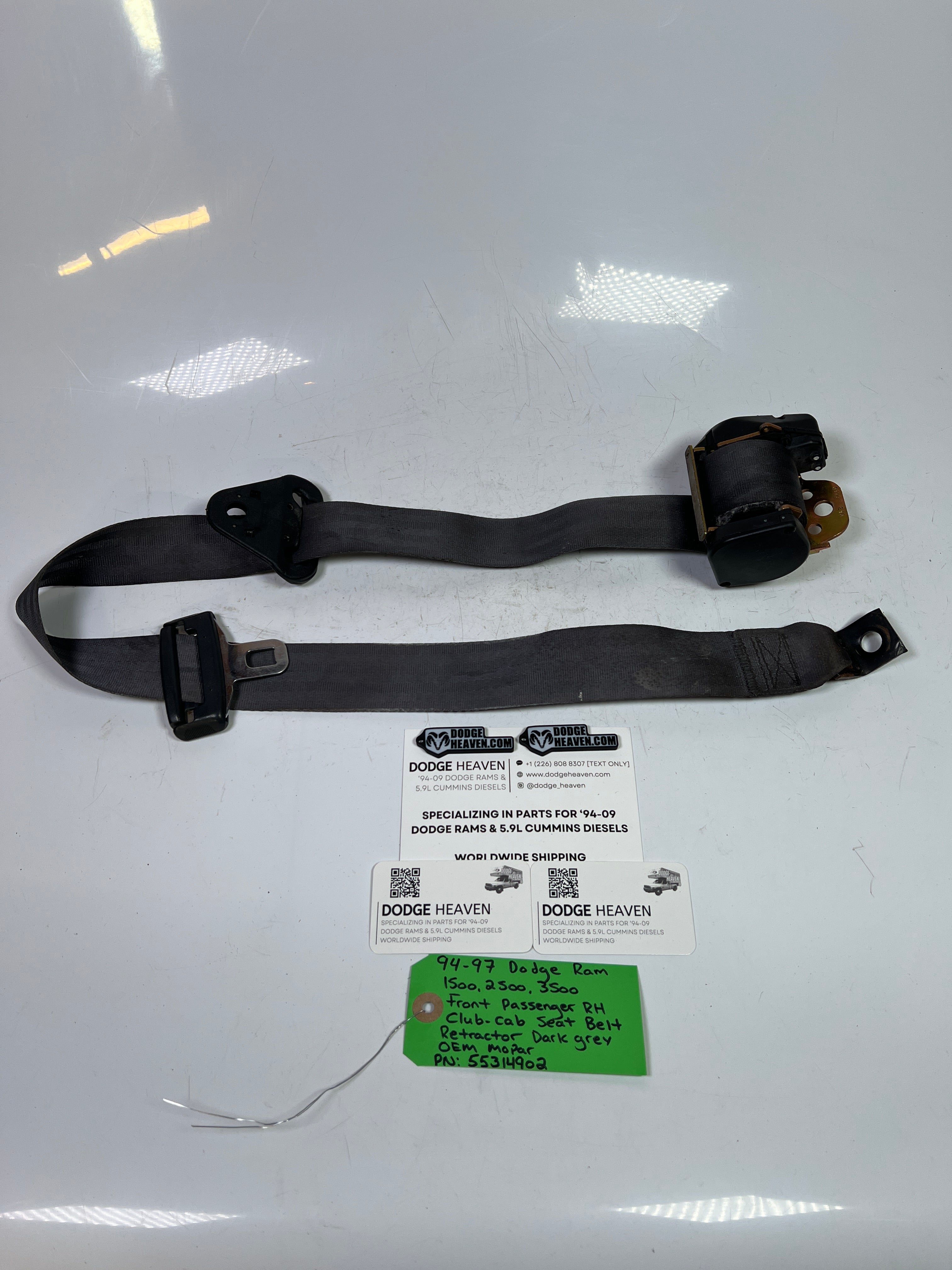 1994-1997 Dodge Ram Front Passenger Club Cab Seat Belt Retractor