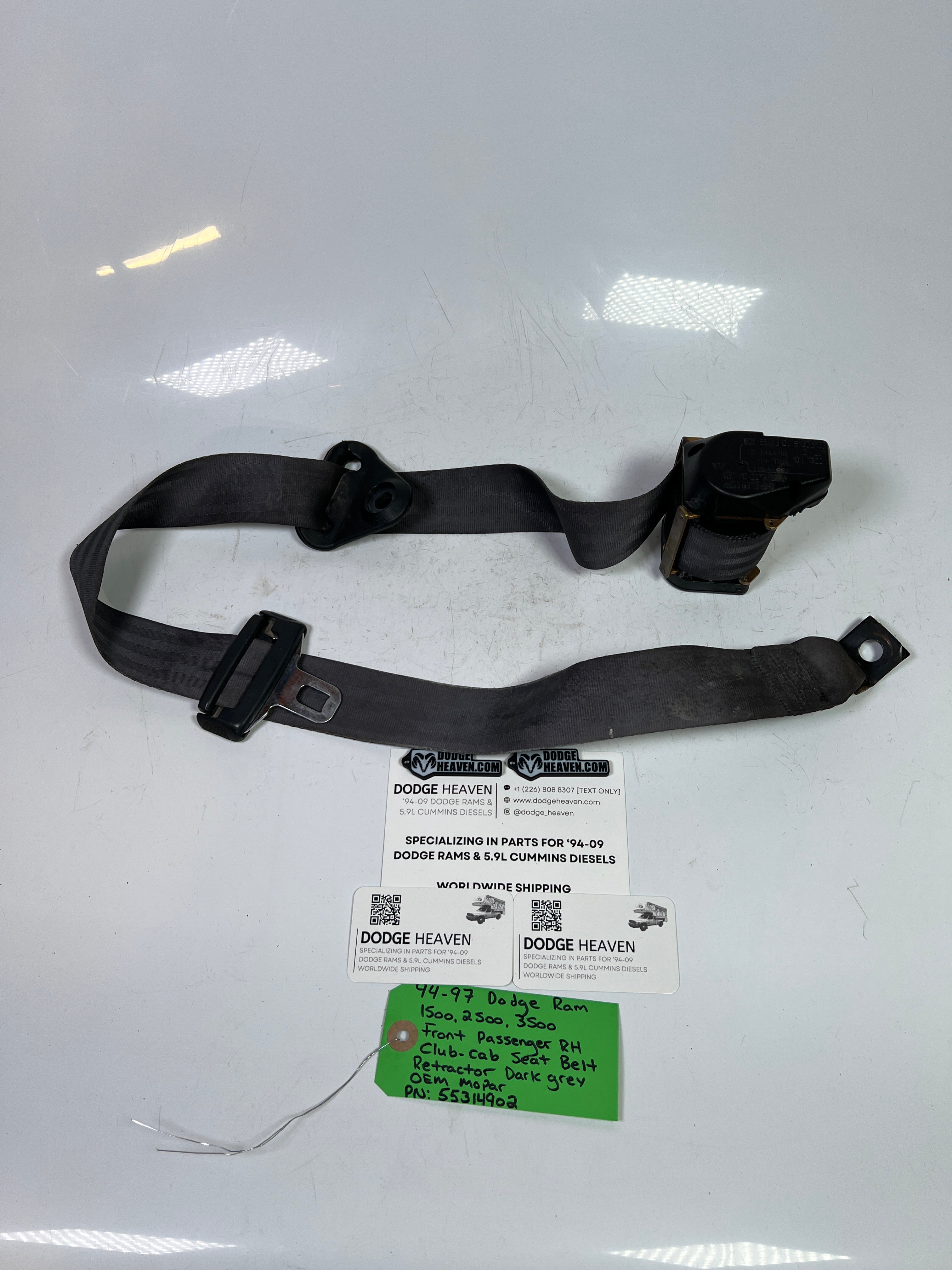 1994-1997 Dodge Ram Front Passenger Club Cab Seat Belt Retractor