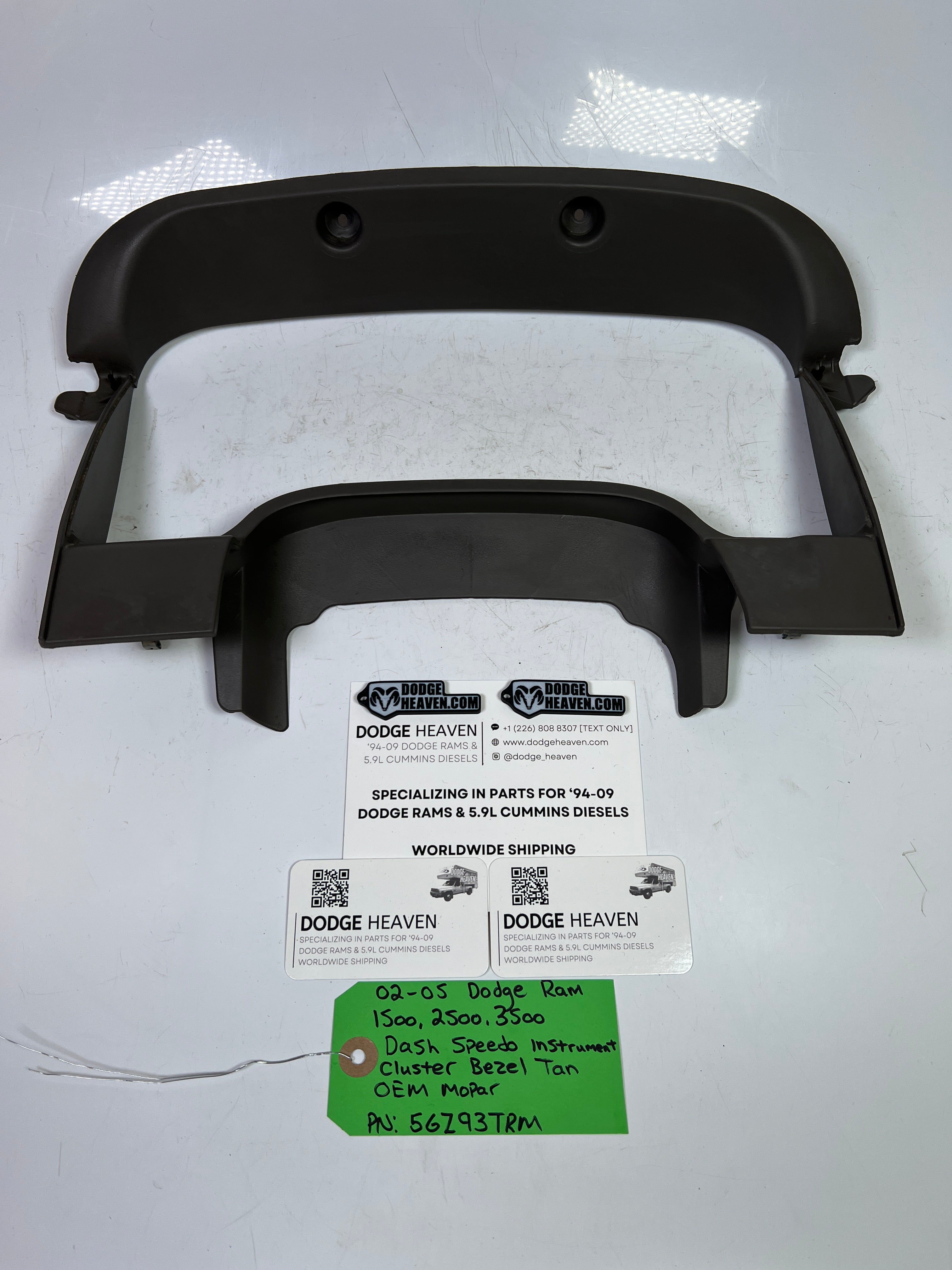 2002-2005 Dodge Ram 1500-3500 Dash Speedo Instrument Cluster Bezel Tan