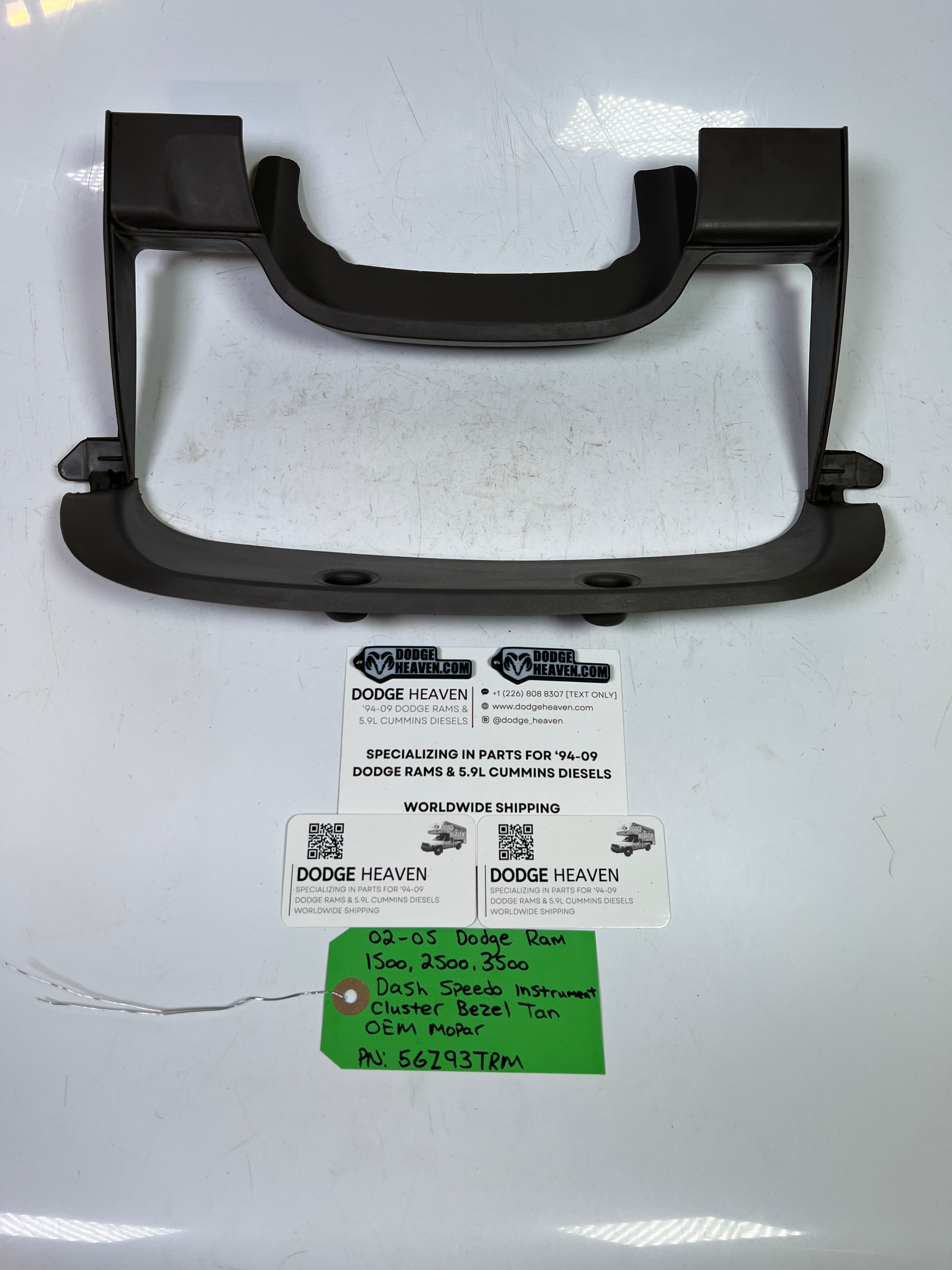 2002-2005 Dodge Ram 1500-3500 Dash Speedo Instrument Cluster Bezel Tan