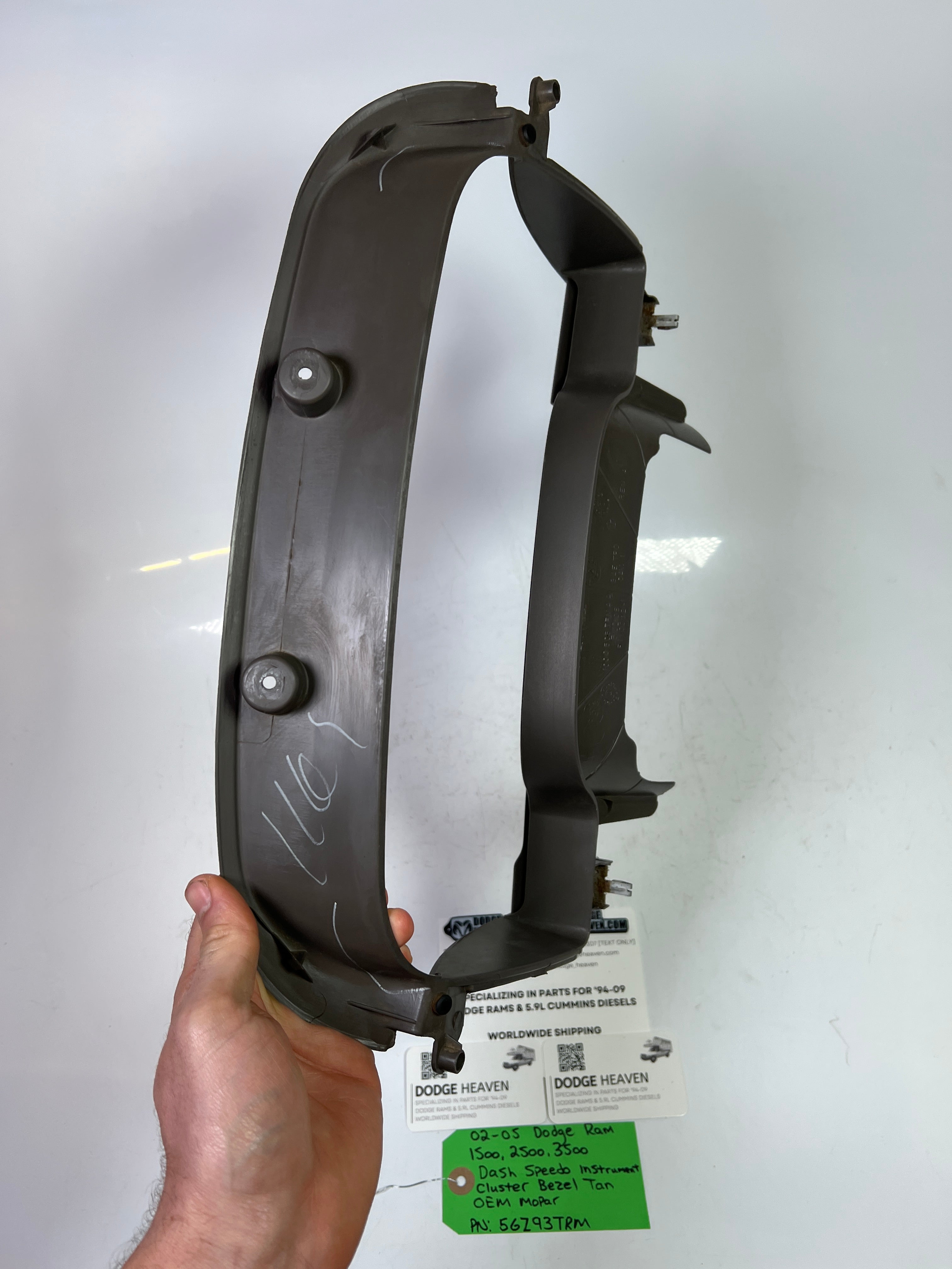2002-2005 Dodge Ram 1500-3500 Dash Speedo Instrument Cluster Bezel Tan