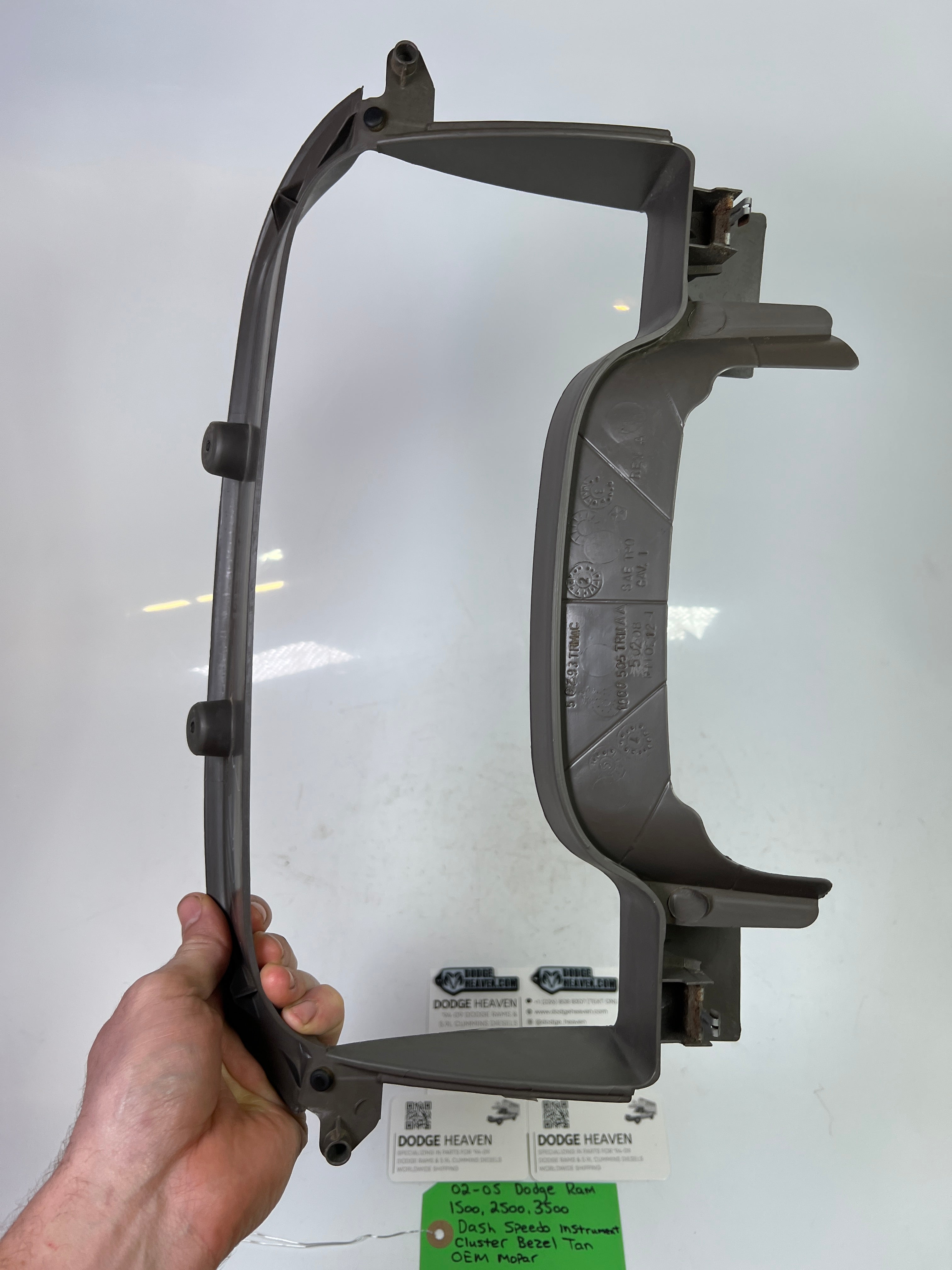 2002-2005 Dodge Ram 1500-3500 Dash Speedo Instrument Cluster Bezel Tan