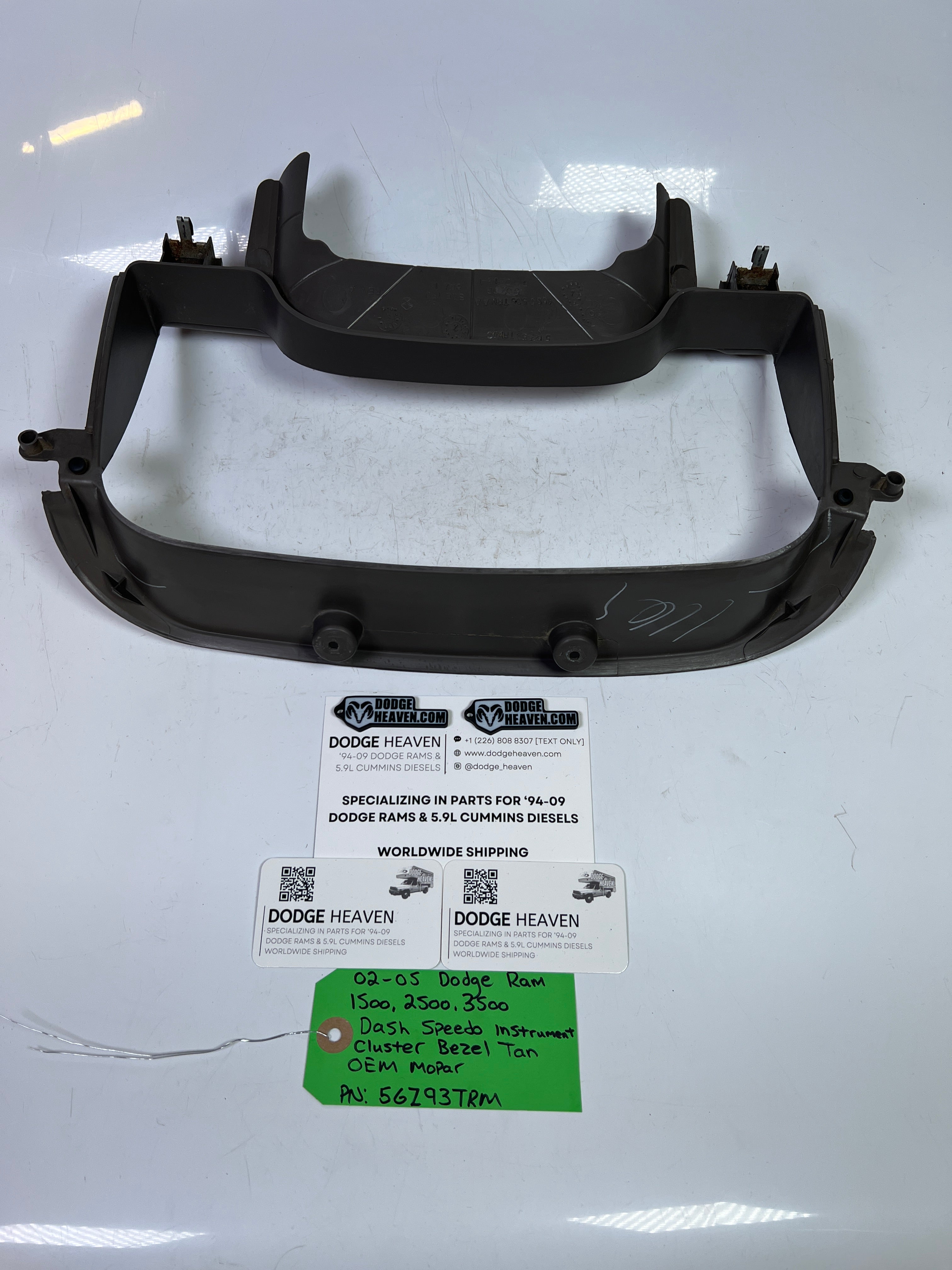 2002-2005 Dodge Ram 1500-3500 Dash Speedo Instrument Cluster Bezel Tan