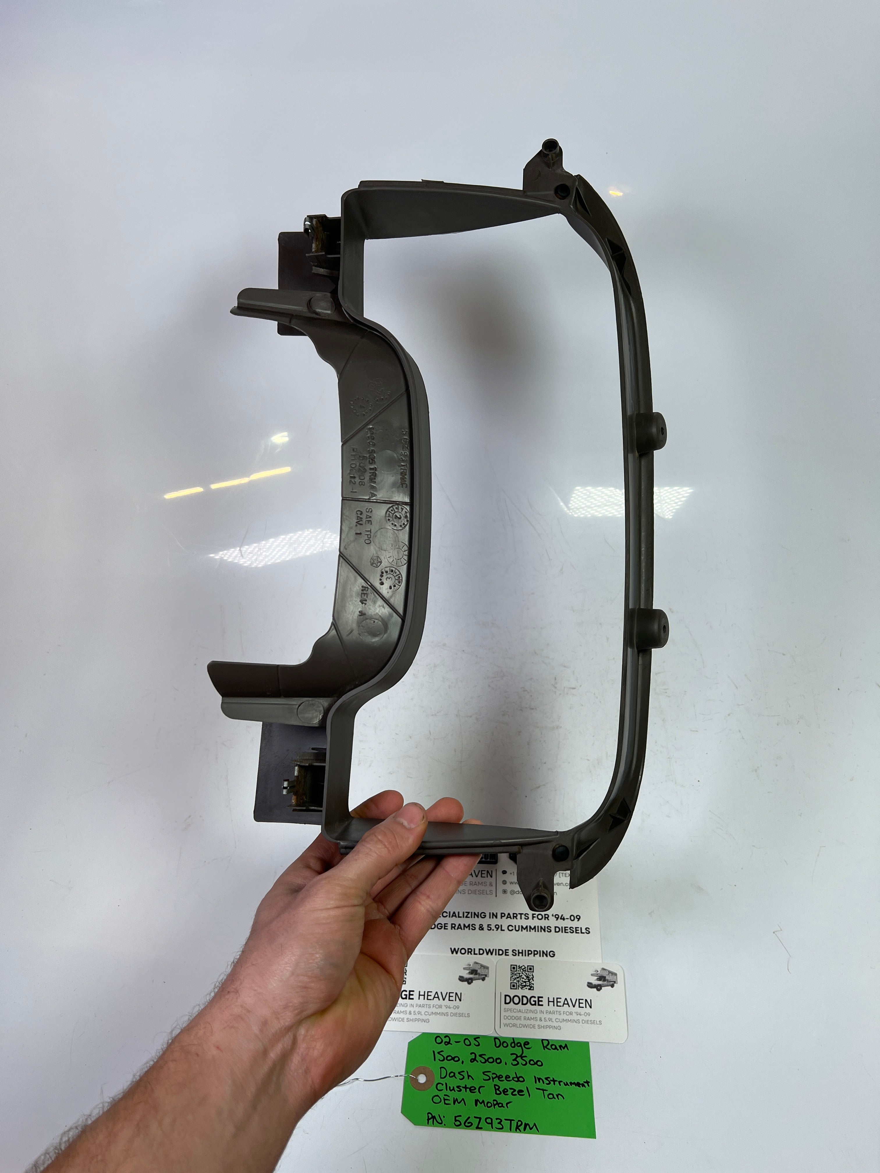 2002-2005 Dodge Ram 1500-3500 Dash Speedo Instrument Cluster Bezel Tan