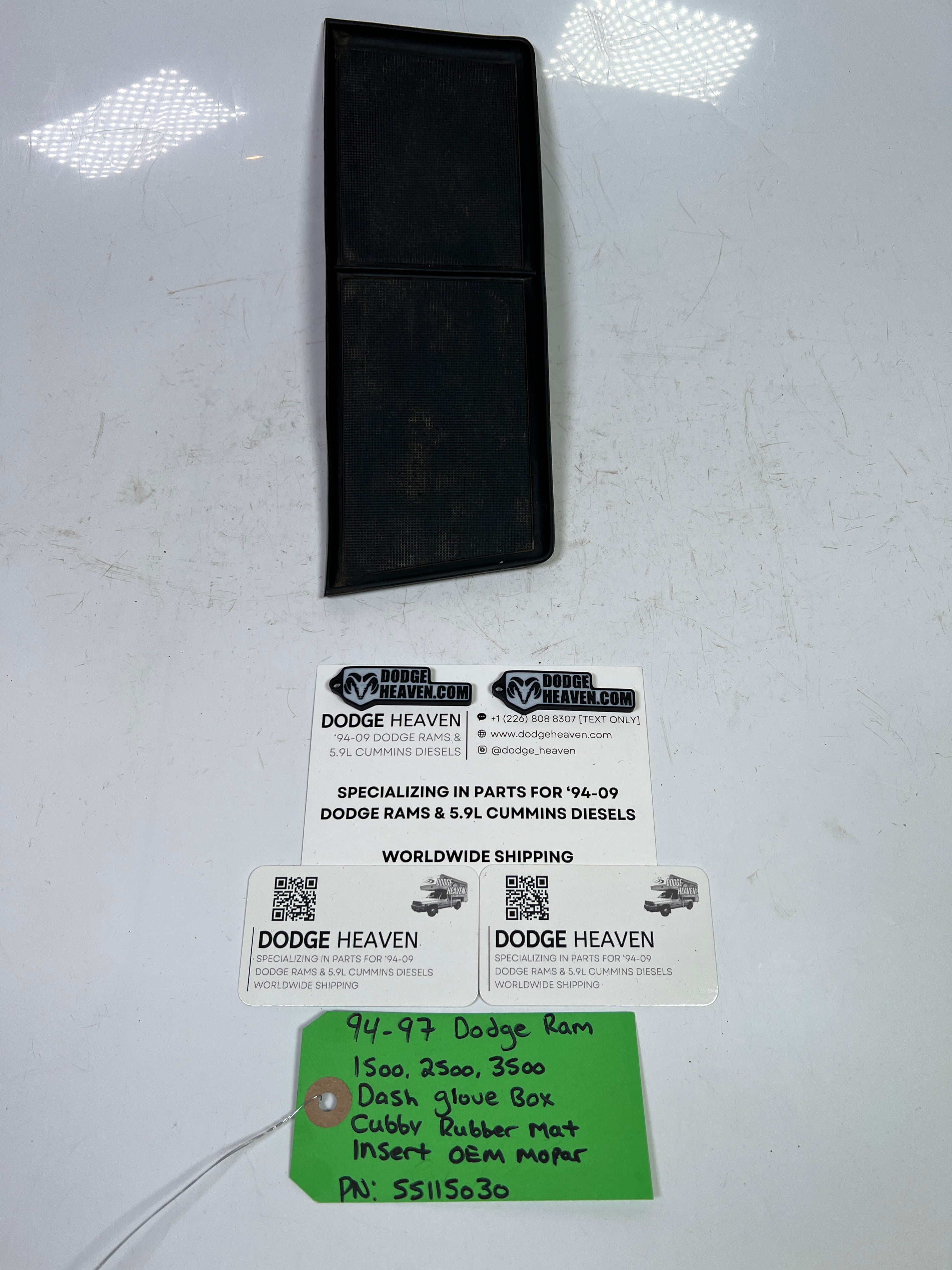 1994-1997 Dodge Ram 1500-3500 Dash Glove Box Cubby Rubber Mat