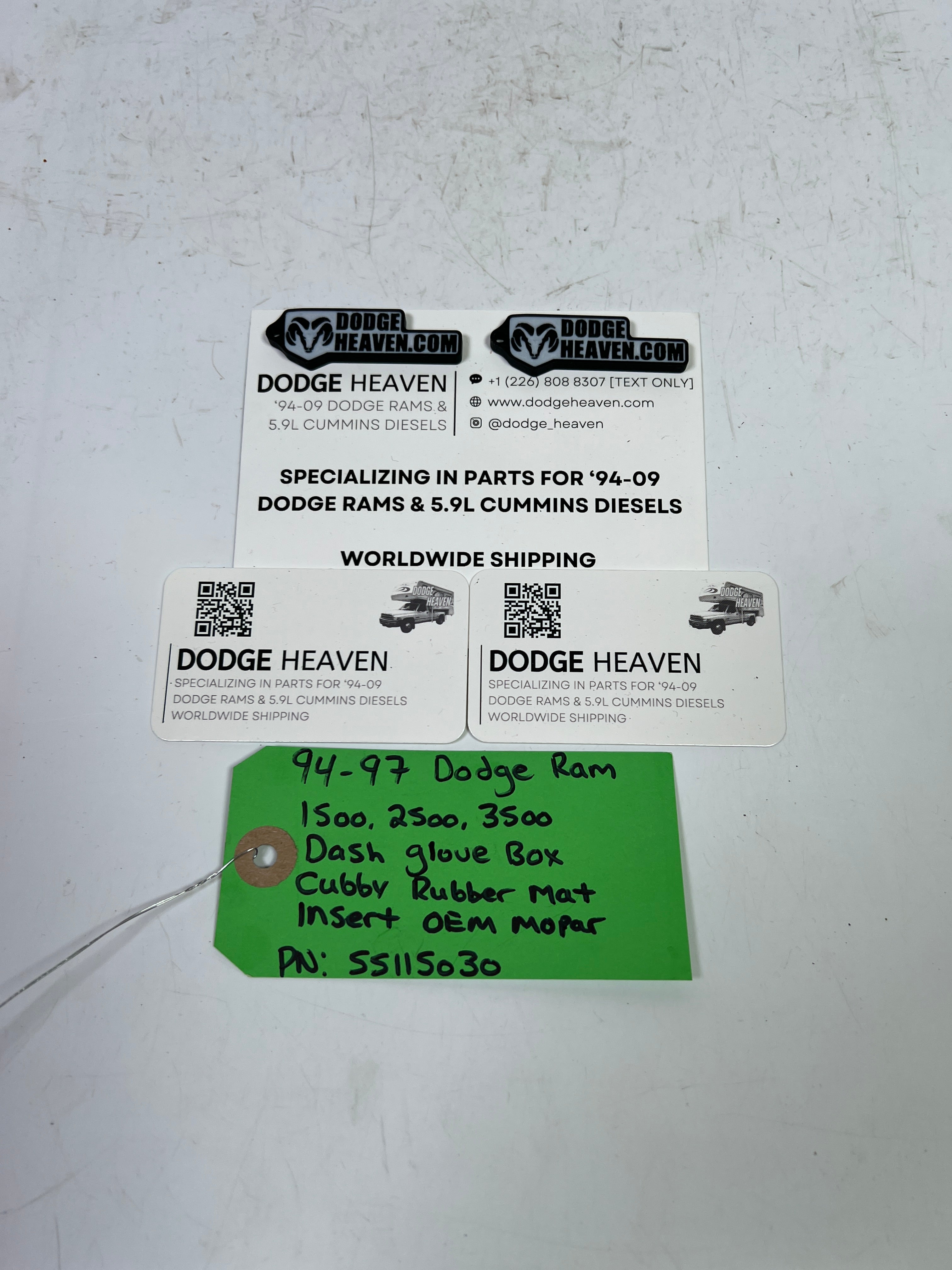 1994-1997 Dodge Ram 1500-3500 Dash Glove Box Cubby Rubber Mat