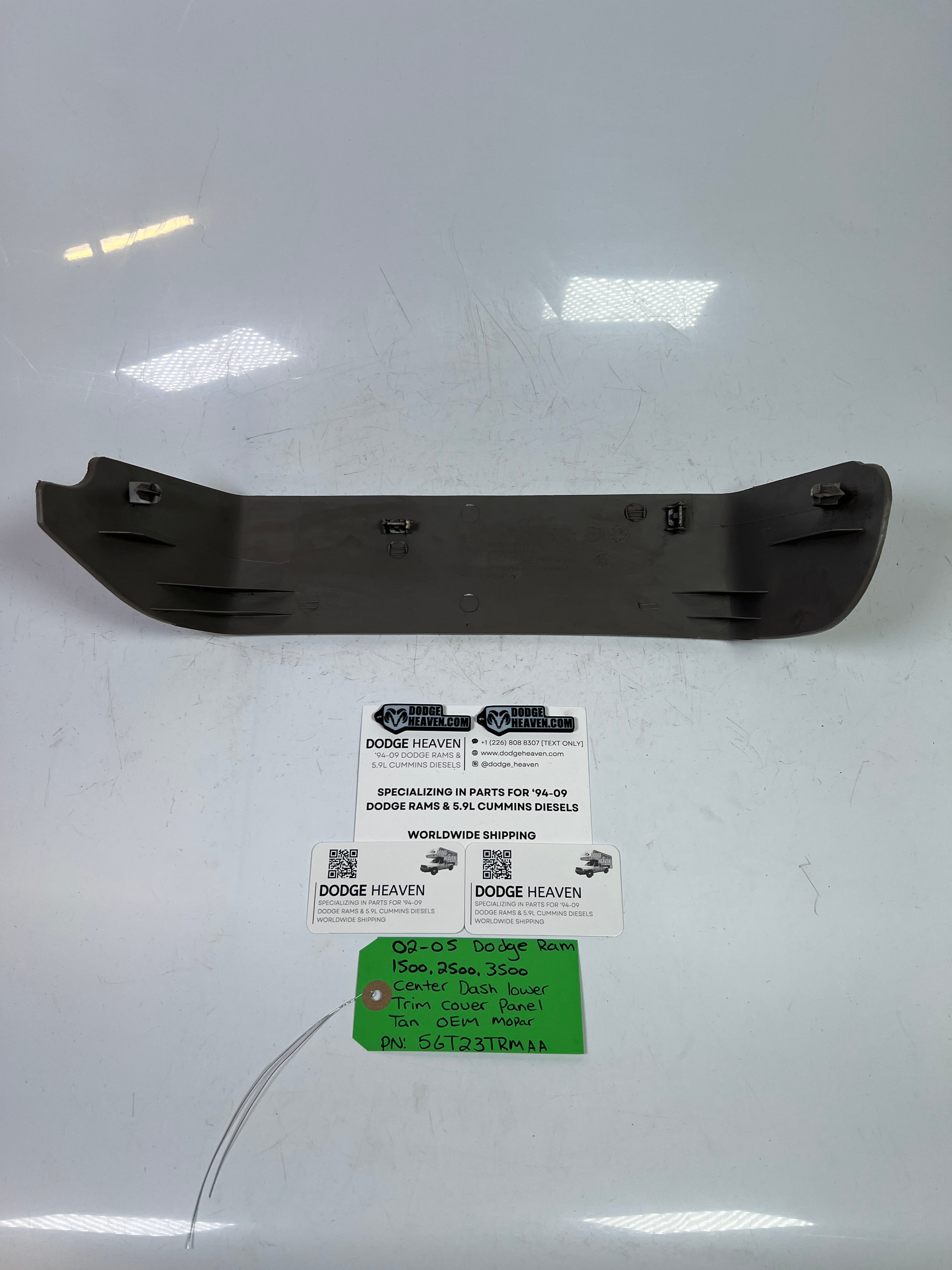2002-2005 Dodge Ram 1500-3500 Center Lower Dash Trim Panel Tan