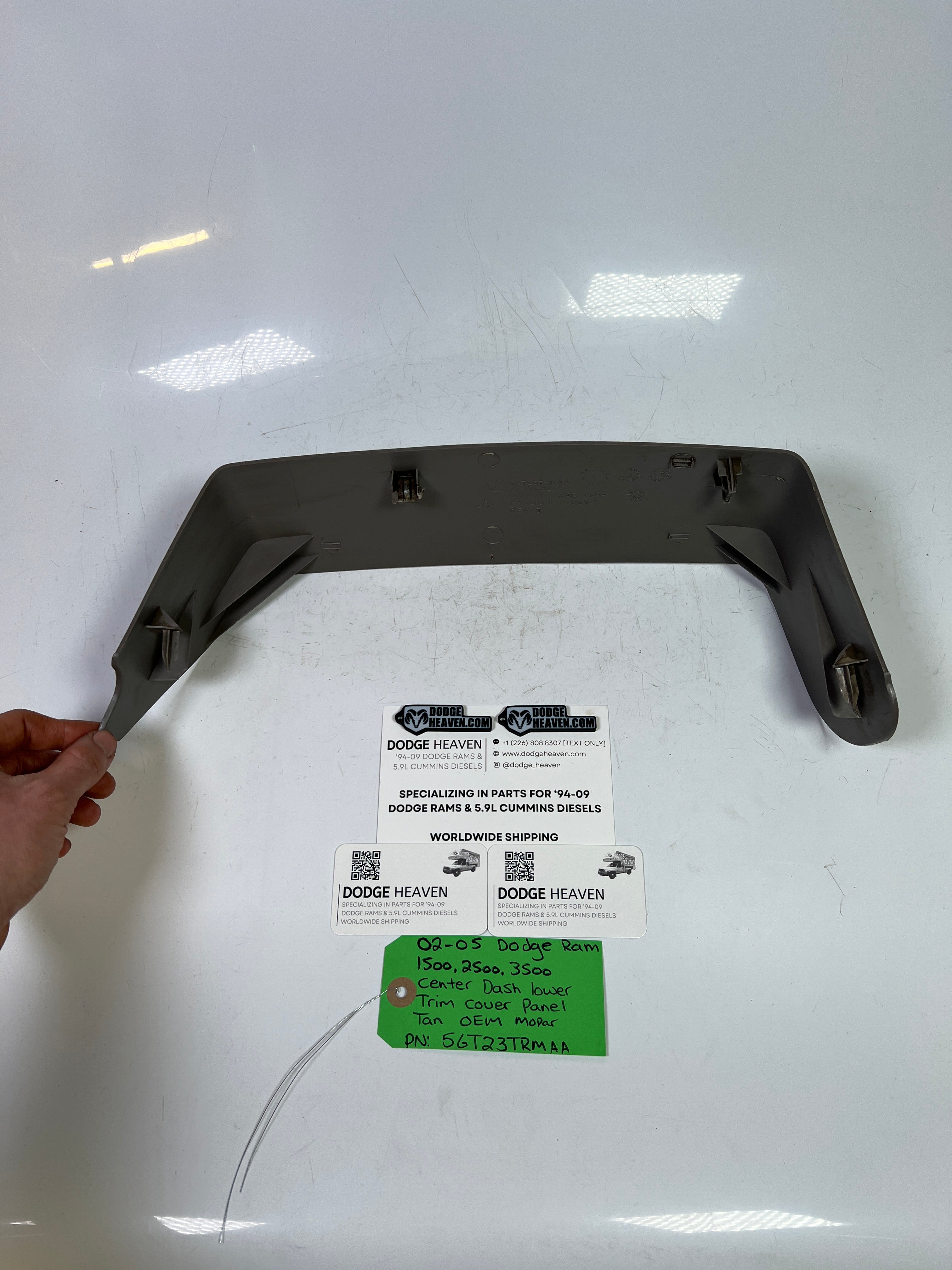 2002-2005 Dodge Ram 1500-3500 Center Lower Dash Trim Panel Tan