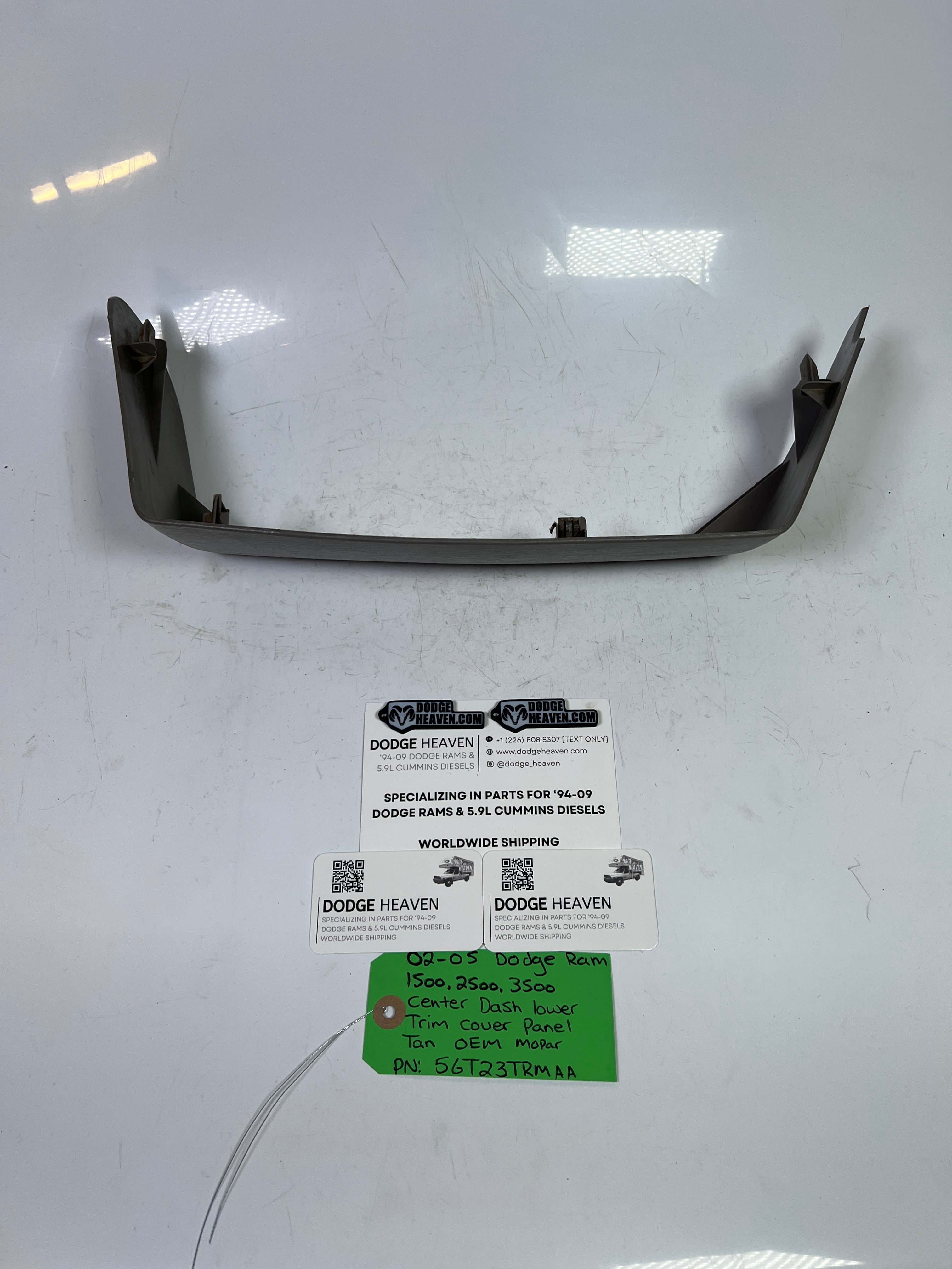 2002-2005 Dodge Ram 1500-3500 Center Lower Dash Trim Panel Tan