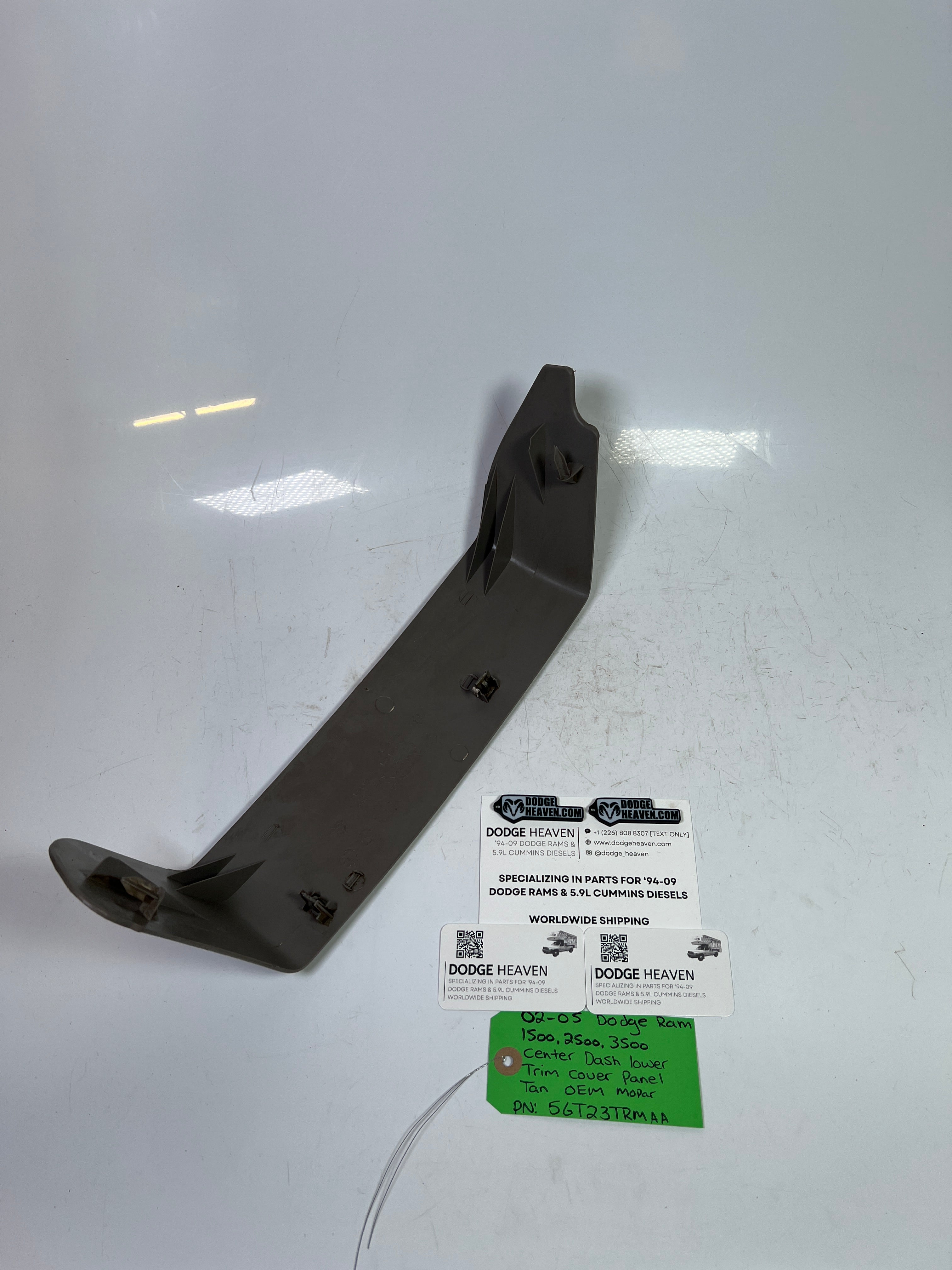 2002-2005 Dodge Ram 1500-3500 Center Lower Dash Trim Panel Tan