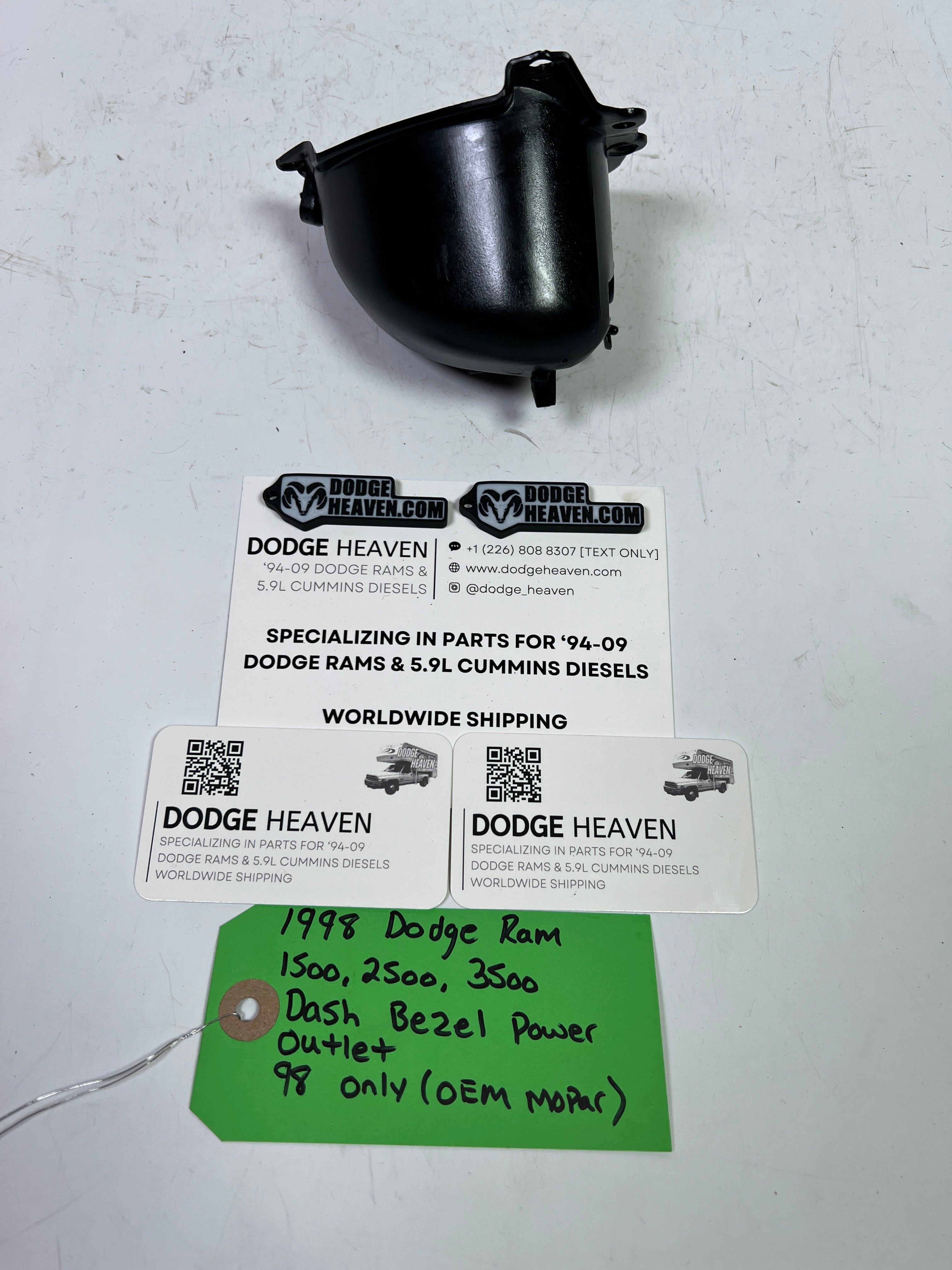 1998-1998 Dodge Ram 1500-3500 Dash Bezel Power Outlet