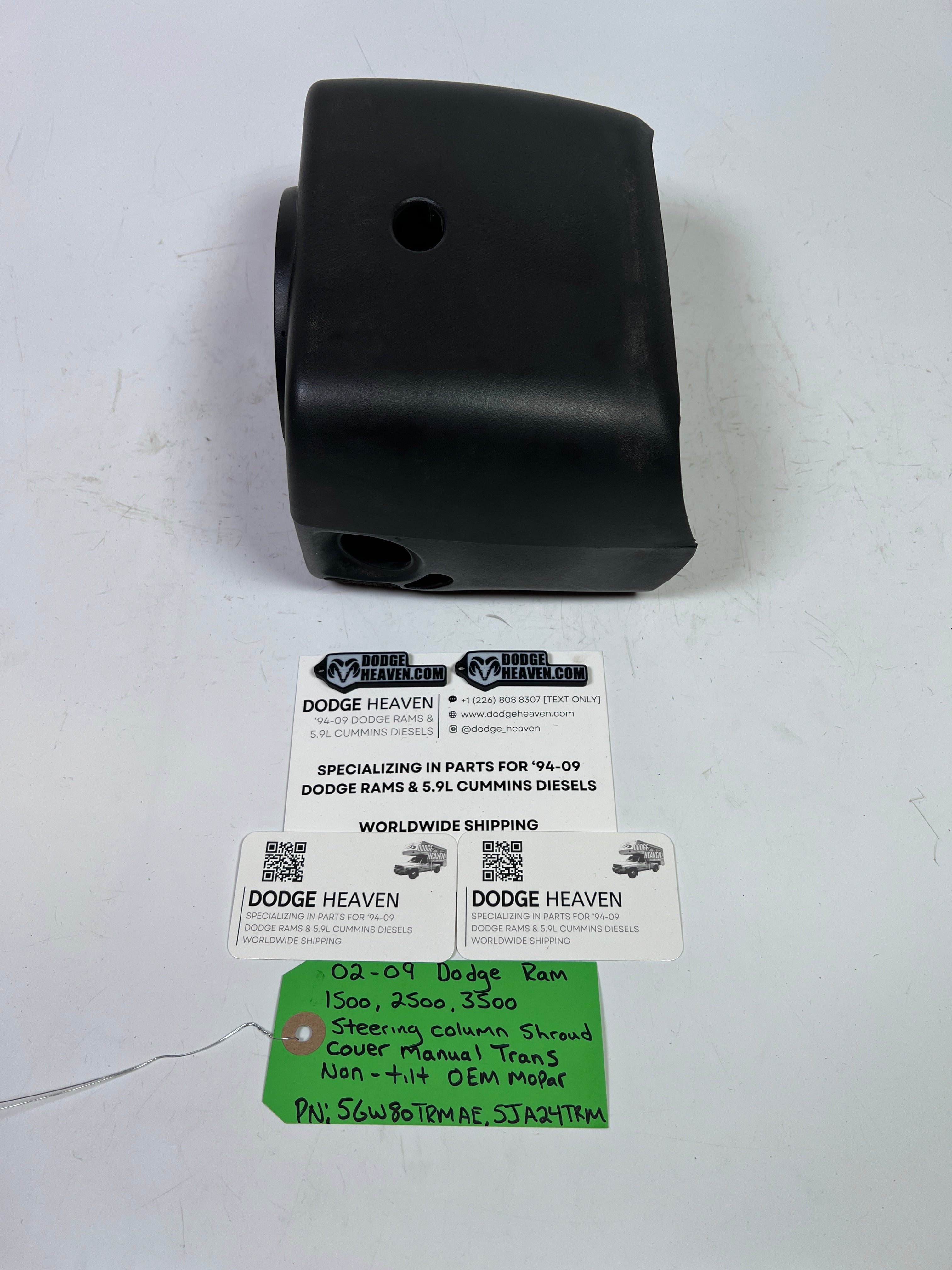 2002-2009 Dodge Ram Steering Column Shroud Cover Manual Trans Non Tilt