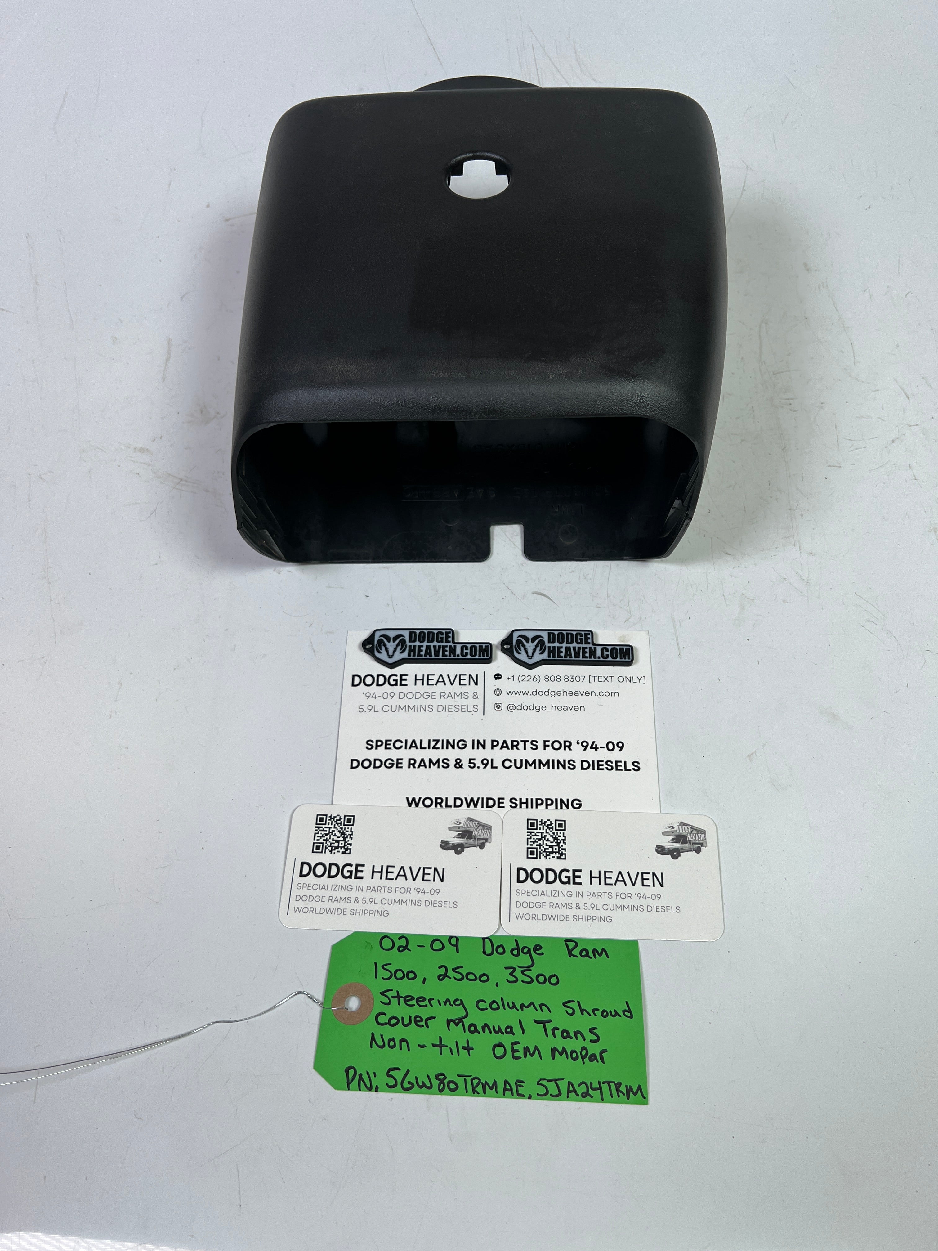 2002-2009 Dodge Ram Steering Column Shroud Cover Manual Trans Non Tilt