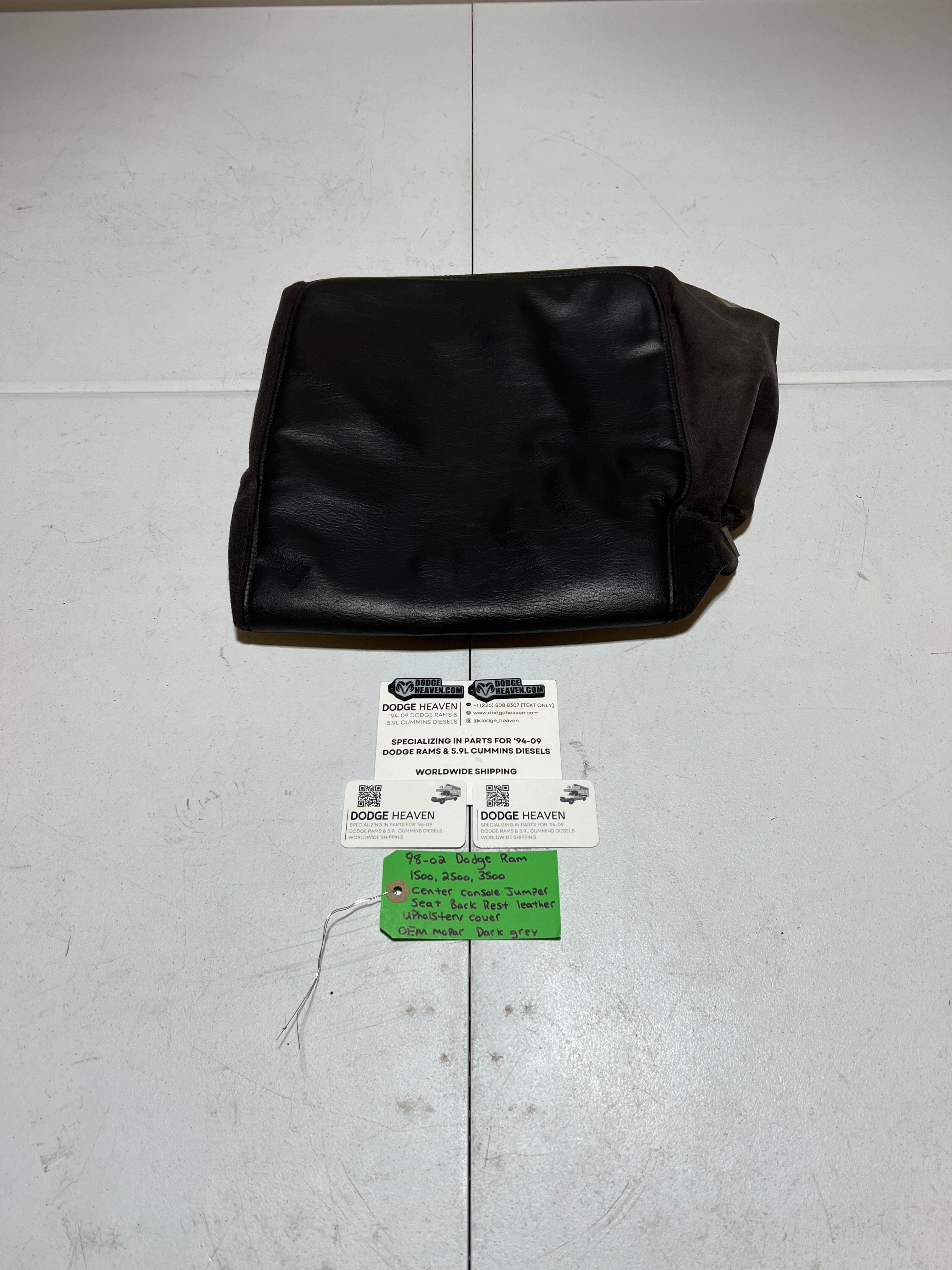 1998-2002 Dodge Ram Center Console Jumper Seat Back Rest Upholstery Leather